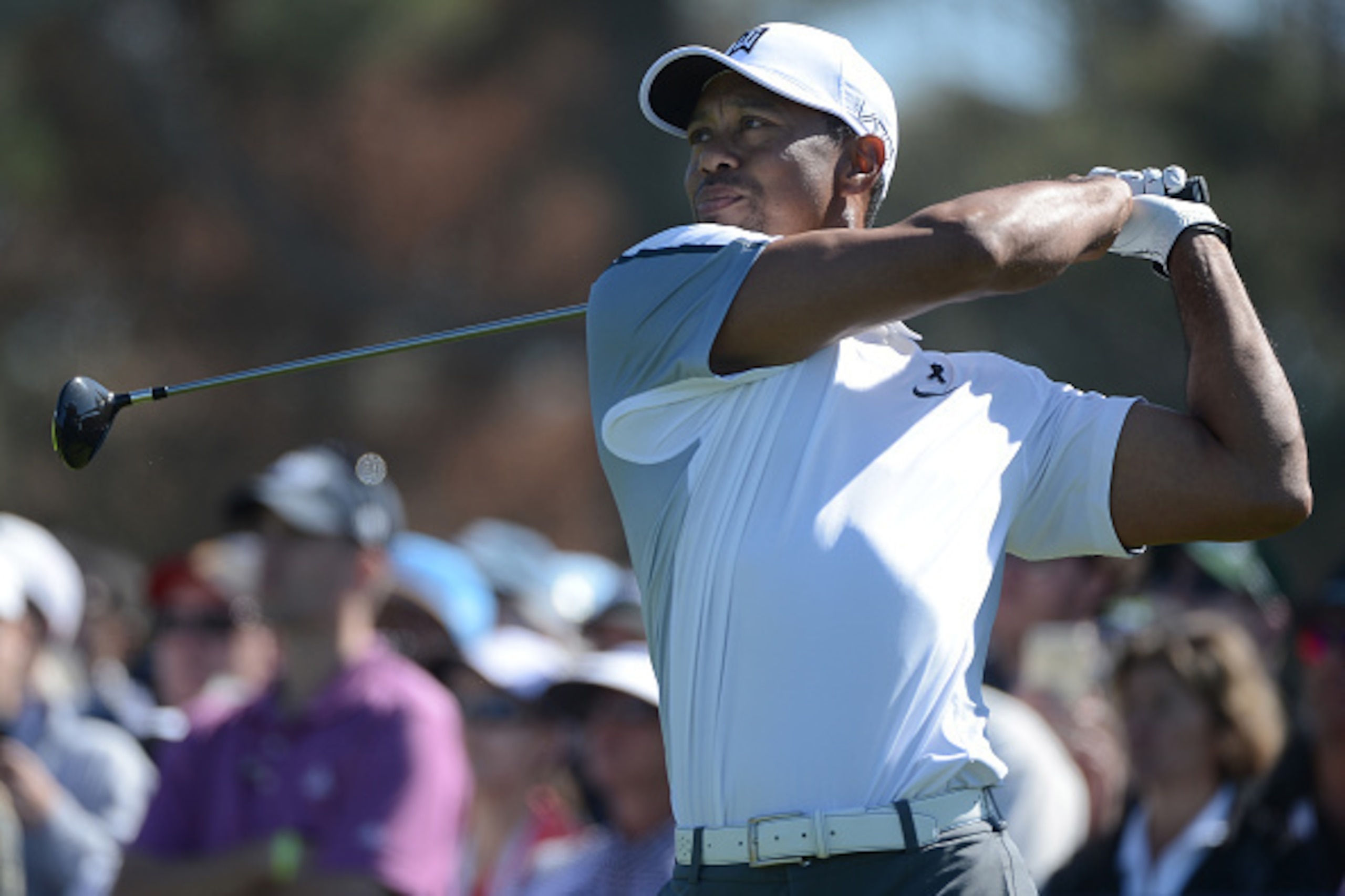 LA JOLLA, CA - FEBRUARY 05: Tiger Woods plays his tee shot on the 10th hole of the north course during the first round of the Farmers Insurance Open at Torrey Pines Golf Course on February 5, 2015 in La Jolla, California. (Photo by Donald Miralle/Getty LA JOLLA, CA - FEBRUARY 05: Tiger Woods plays his tee shot on the 10th hole of the north course during the first round of the Farmers Insurance Open at Torrey Pines Golf Course on February 5, 2015 in La Jolla, California. (Photo by Donald Miralle/Getty