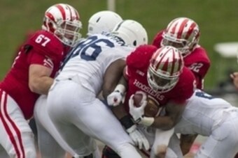 Nov 8, 2014; Bloomington, IN, USA; Indiana Hoosiers running back Tevin Coleman (6) runs the ball against the Penn State Nittany Lions at Memorial Stadium. Penn State beat Indiana, 13-7. Mandatory Credit: Trevor Ruszkowski-USA TODAY Sports