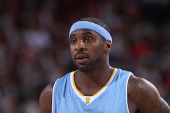 PORTLAND, OR - MARCH 28: Ty Lawson #3 of the Denver Nuggets stands on the court during a game against the Portland Trail Blazers on March 28, 2015 at the Moda Center Arena in Portland, Oregon. NOTE TO USER: User expressly acknowledges and agrees that, by 