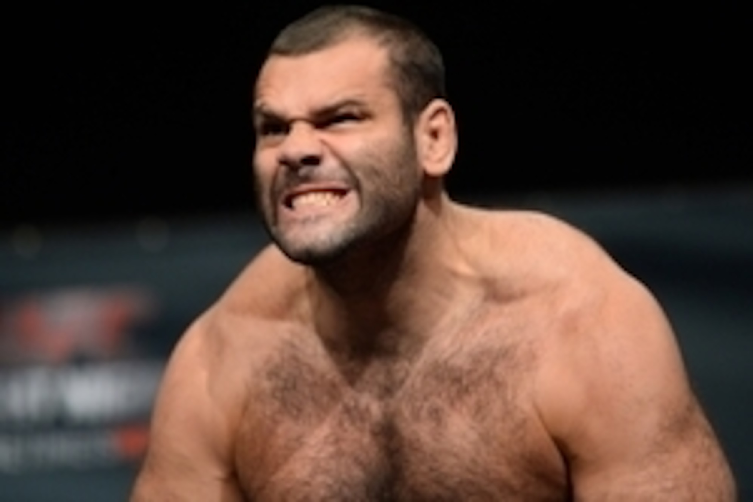Dec 12, 2014; Phoenix, AZ, USA; Gabriel Gonzaga  weighs in for his bout against Matt Mitrione (not pictured) during weigh-ins for UFC Fight Night at Phoenix Convention Center. Mandatory Credit: Joe Camporeale-USA TODAY Sports