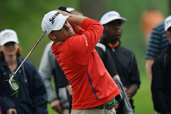 HUMBLE, TX - APRIL 05:  J.B. Holmes hits his second shot from the rough on the fifteenth hole during the final round of the Shell Houston Open at the Golf Club of Houston on April 5, 2015 in Humble, Texas.  (Photo by Stacy Revere/Getty Images)
