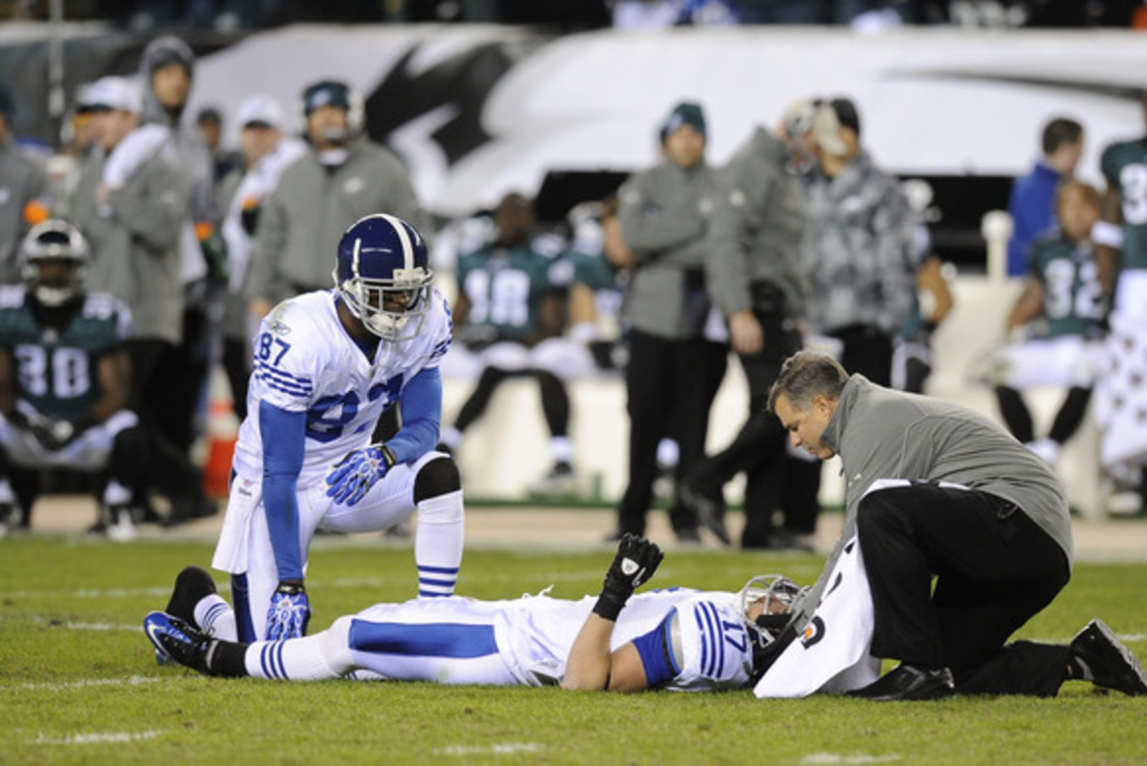 Collie suffered two scary head injuries in 2010. Collie suffered two scary head injuries in 2010.