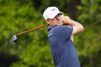 HUMBLE, TX - APRIL 01:  Jordan Spieth hits a shot during the pro-am prior to the start of the Shell Houston Open at the Golf Club of Houston on April 1, 2015 in Humble, Texas.  (Photo by Scott Halleran/Getty Images)