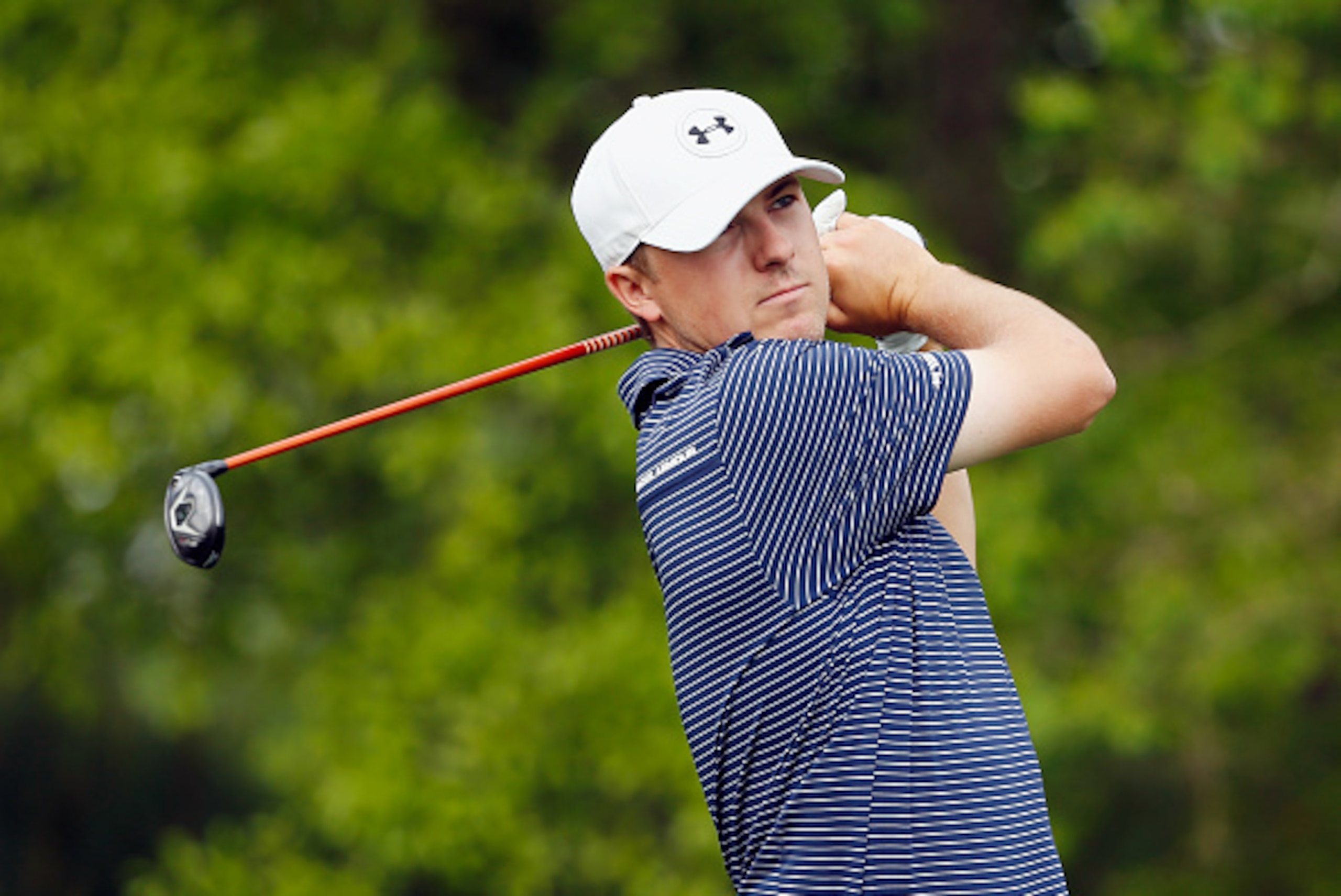 HUMBLE, TX - APRIL 01:  Jordan Spieth hits a shot during the pro-am prior to the start of the Shell Houston Open at the Golf Club of Houston on April 1, 2015 in Humble, Texas.  (Photo by Scott Halleran/Getty Images)
