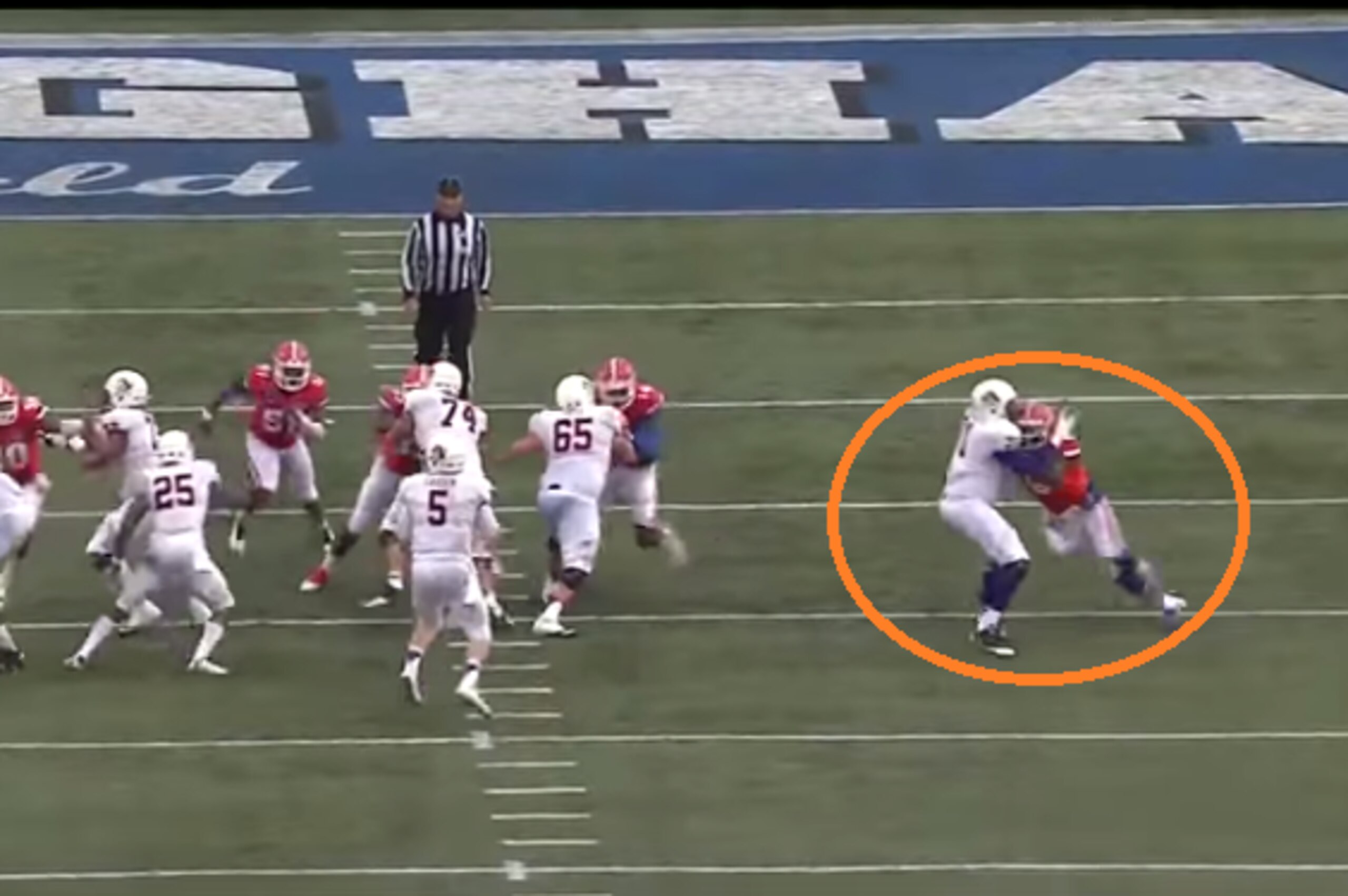 Dante Fowler's first sack against East Carolina.