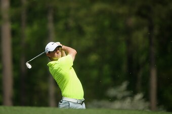 AUGUSTA, GA - APRIL 07:  Rory McIlroy of Northern Ireland hits a tee shot during a practice round prior to the start of the 2015 Masters Tournament at Augusta National Golf Club on April 7, 2015 in Augusta, Georgia.  (Photo by Andrew Redington/Getty Image
