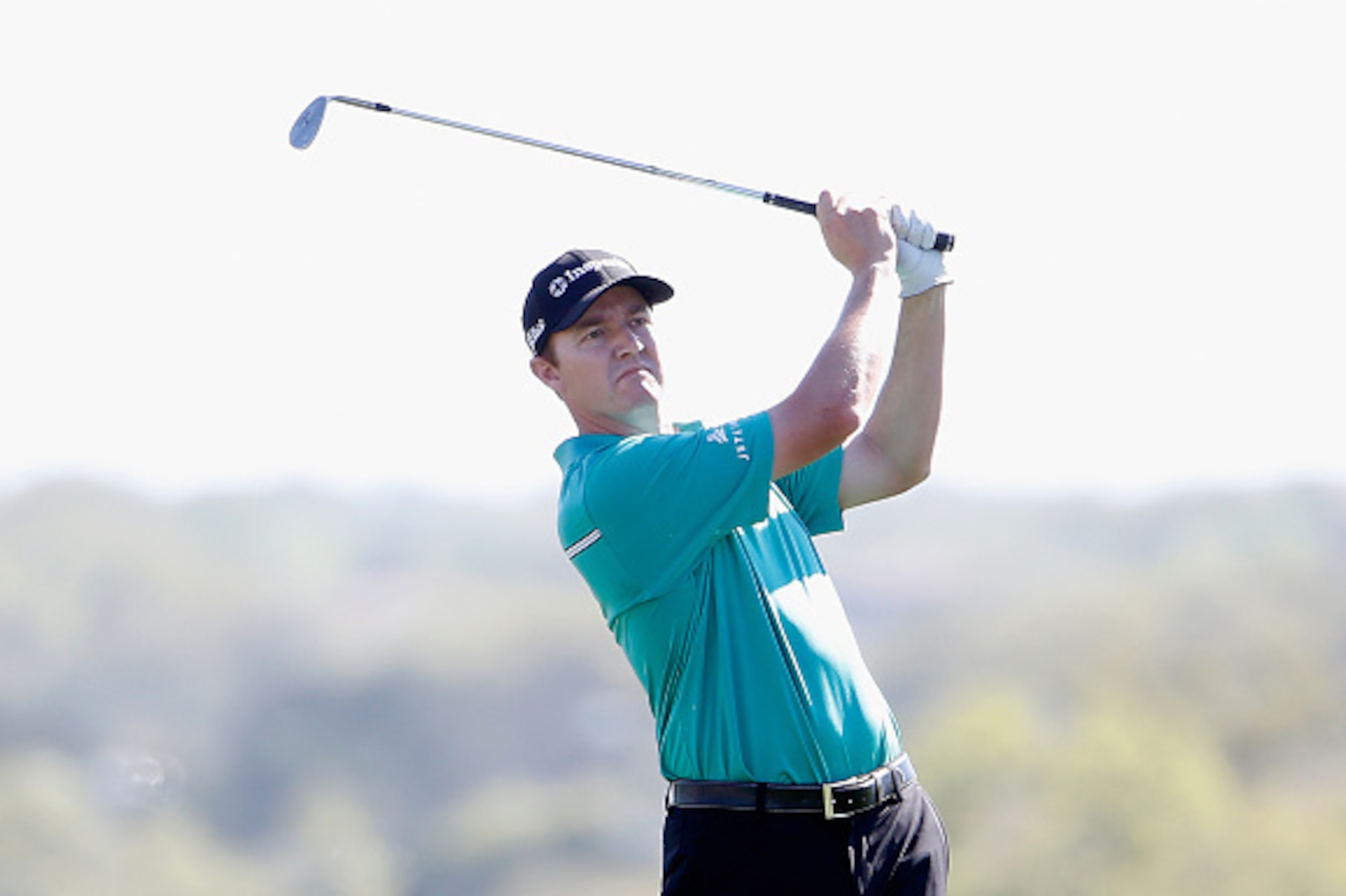 SAN ANTONIO, TX - MARCH 29:  Jimmy Walker takes his third shot on the 18th hole during the final round of the Valero Texas Open at TPC San Antonio AT&T Oaks Course on March 29, 2015 in San Antonio, Texas.  (Photo by Christian Petersen/Getty Images)
