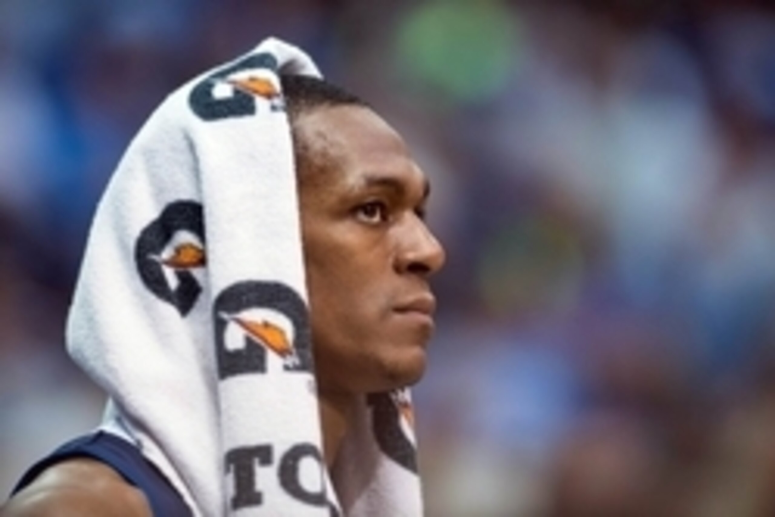 Apr 2, 2015; Dallas, TX, USA; Dallas Mavericks guard Rajon Rondo (9) watches his team take on the Dallas Mavericks during the second half at the American Airlines Center. The Rockets defeated the Mavericks 108-101. Mandatory Credit: Jerome Miron-USA TODAY