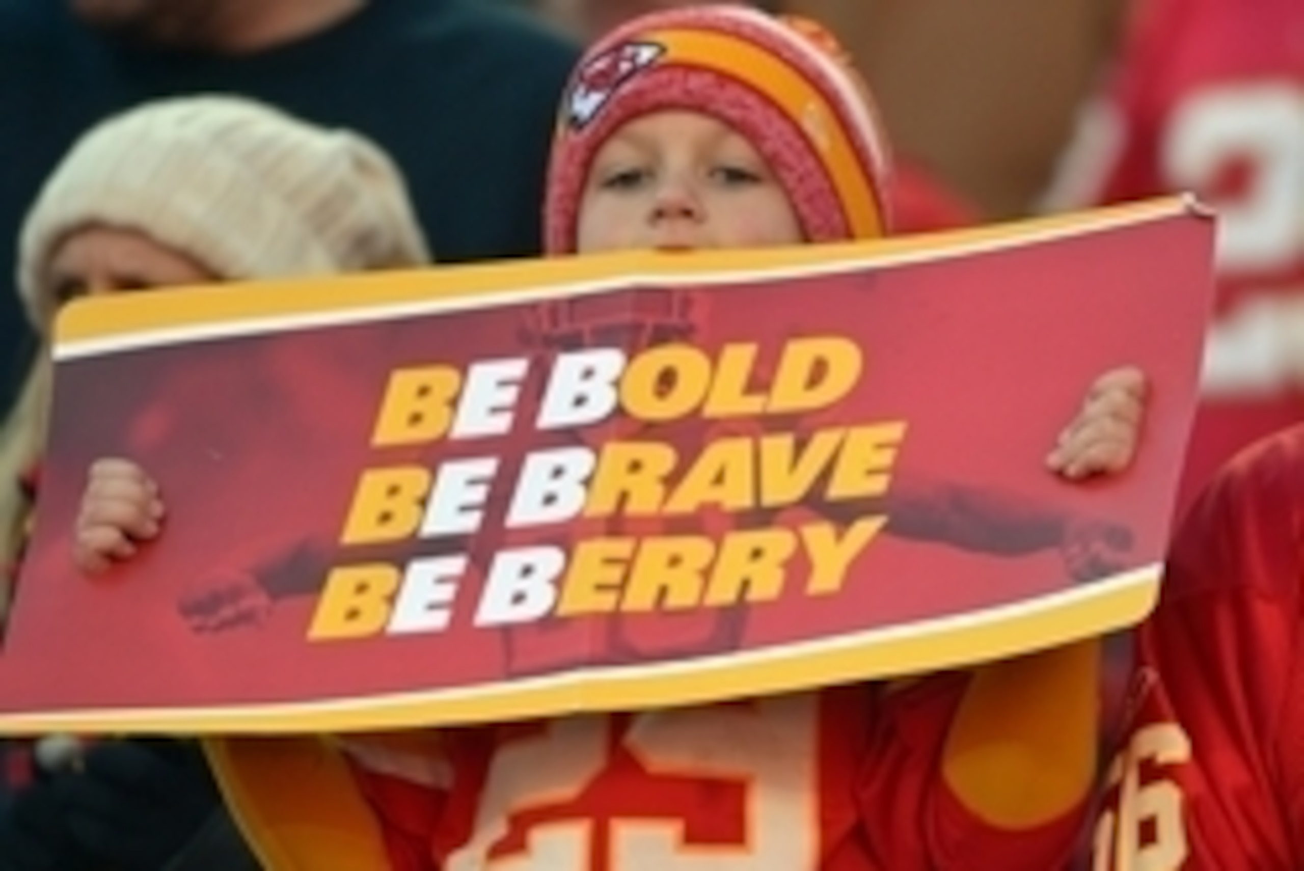 Dec 28, 2014; Kansas City, MO, USA; Kansas City Chiefs fans show their support for safety Eric Berry (29) (not pictured) during the second half against the San Diego Chargers at Arrowhead Stadium. The Chiefs won 19-7. Mandatory Credit: Denny Medley-USA TO