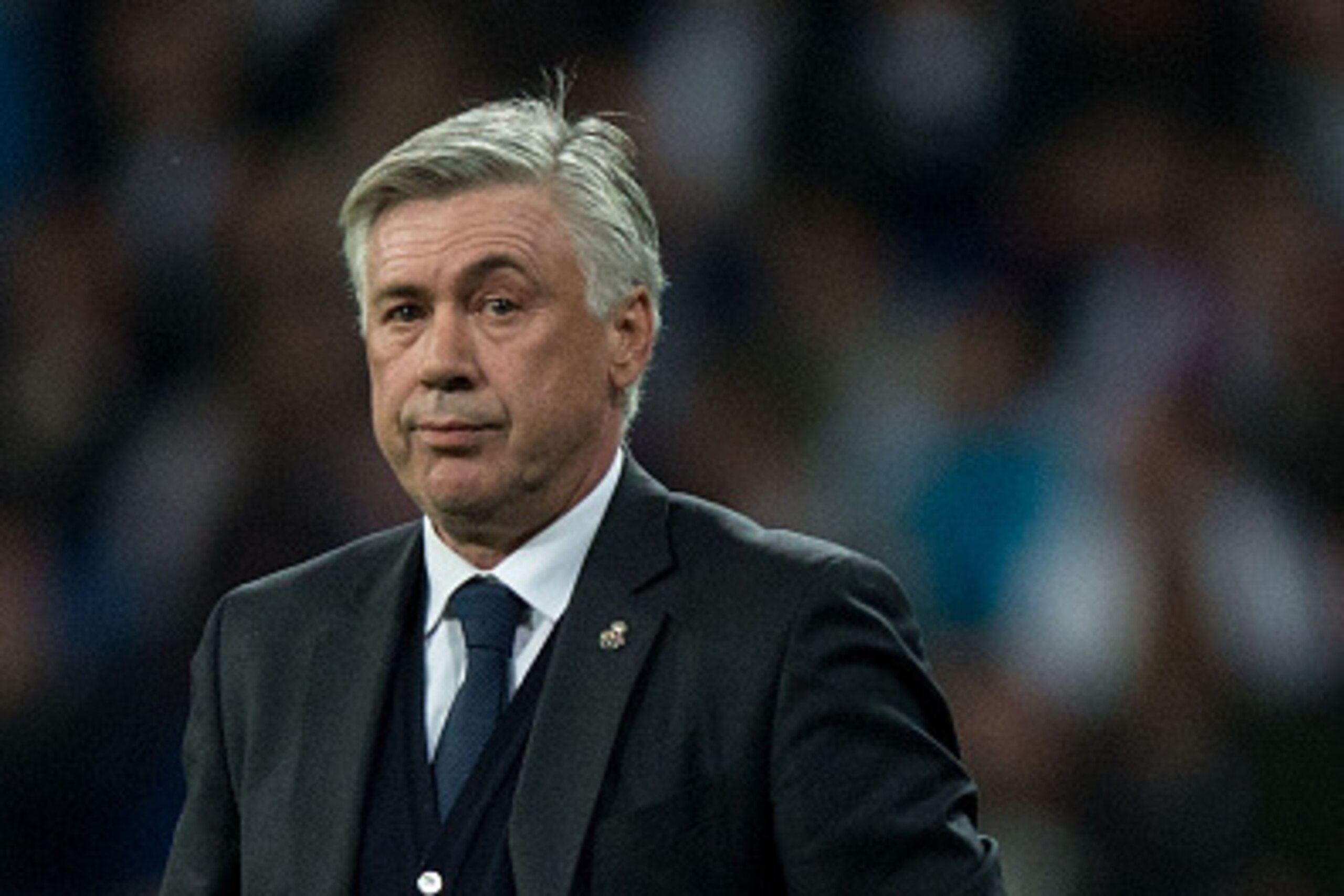 MADRID, SPAIN - MARCH 10:  Head coach Carlo Ancelotti of Real Madrid CF reacts during the UEFA Champions League round of 16 second leg match between Real Madrid CF and FC Schalke 04 at Estadio Santiago Bernabeu on March 10, 2015 in Madrid, Spain.  (Photo 