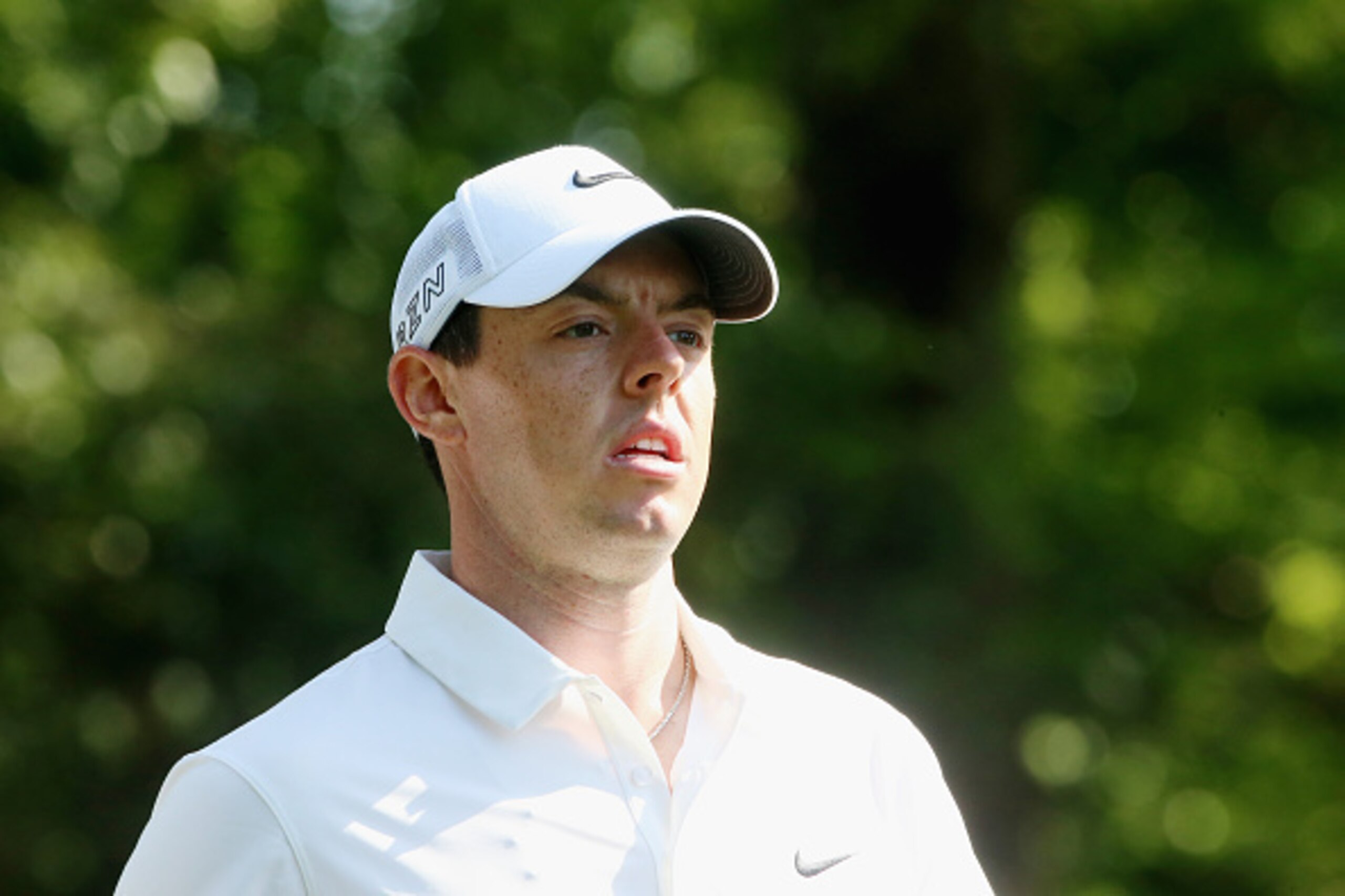 AUGUSTA, GA - APRIL 08:  Rory McIlroy of Northern Ireland looks on during a practice round prior to the start of the 2015 Masters Tournament at Augusta National Golf Club on April 8, 2015 in Augusta, Georgia.  (Photo by Andrew Redington/Getty Images)