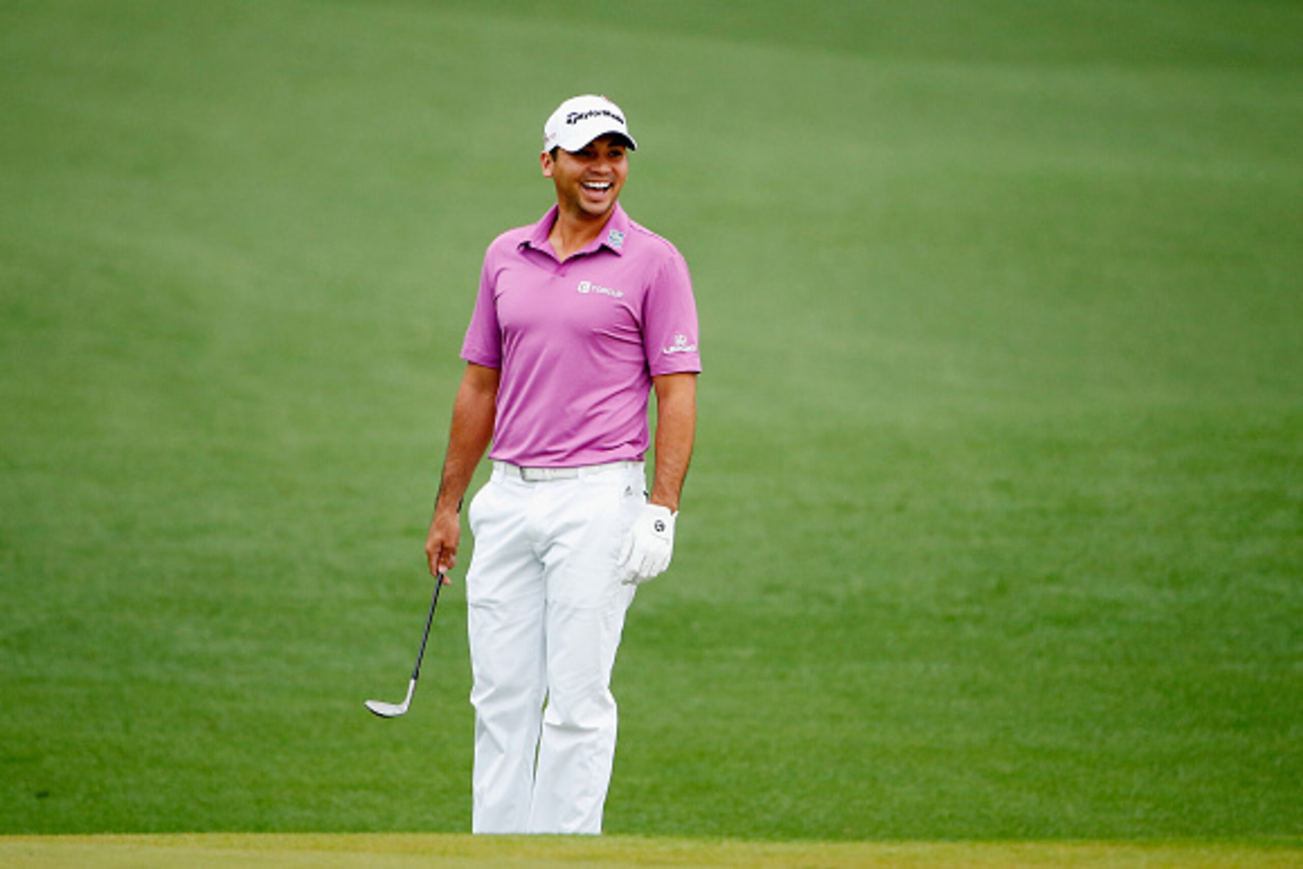 AUGUSTA, GA - APRIL 07:  Jason Day of Australia looks over a green during a practice round prior to the start of the 2015 Masters Tournament at Augusta National Golf Club on April 7, 2015 in Augusta, Georgia.  (Photo by Ezra Shaw/Getty Images)