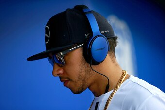 KUALA LUMPUR, MALAYSIA - MARCH 29:  Lewis Hamilton of Great Britain and Mercedes GP attends the drivers' parade before the Malaysia Formula One Grand Prix at Sepang Circuit on March 29, 2015 in Kuala Lumpur, Malaysia.  (Photo by Mark Thompson/Getty Images