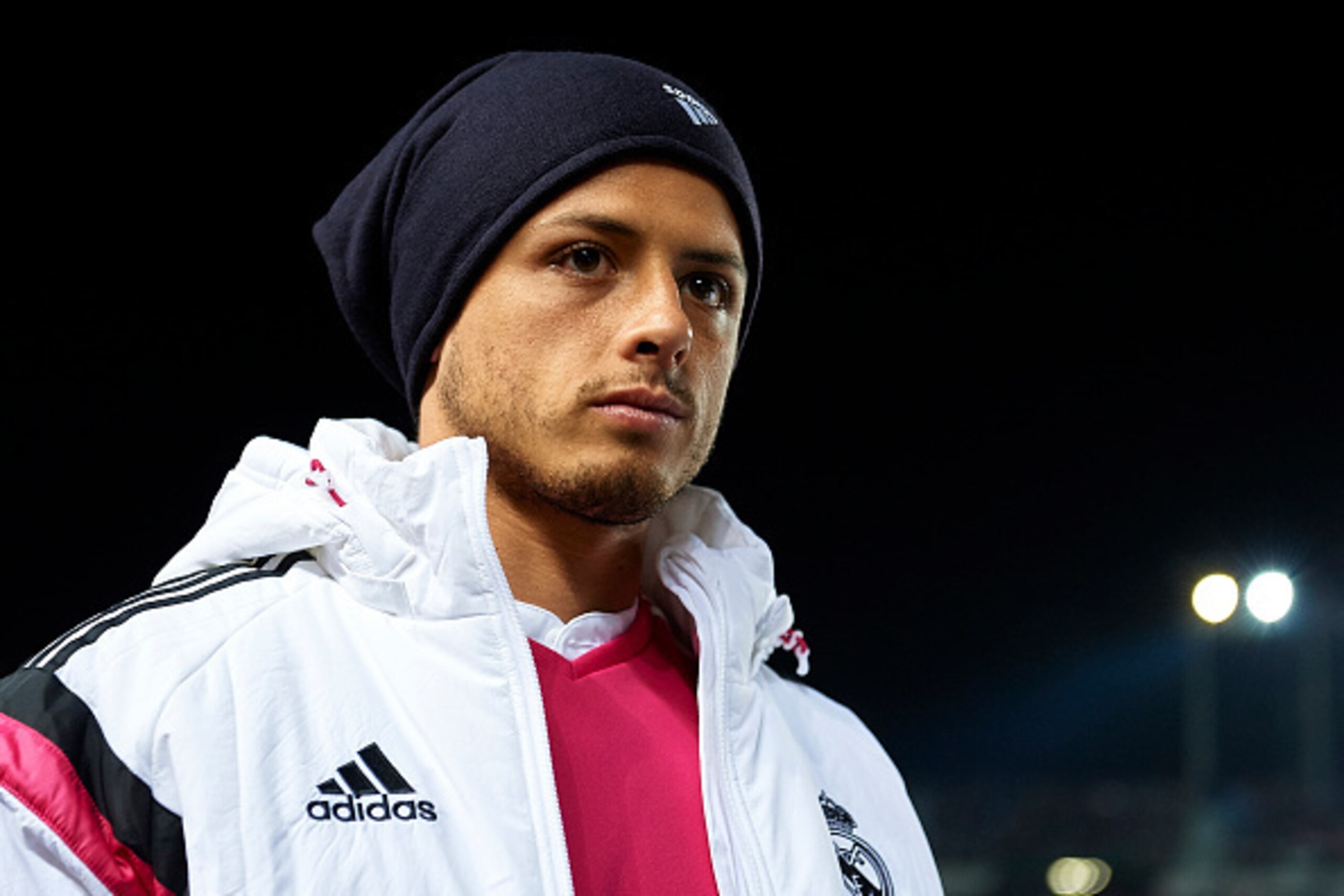 ELCHE, SPAIN - FEBRUARY 22:  Javier 'Chicharito' Hernandez of Real Madrid looks on before the La Liga match between Elche FC and Real Madrid at Estadio Manuel Martinez Valero on February 22, 2015 in Elche, Spain.  (Photo by Manuel Queimadelos Alonso/Getty