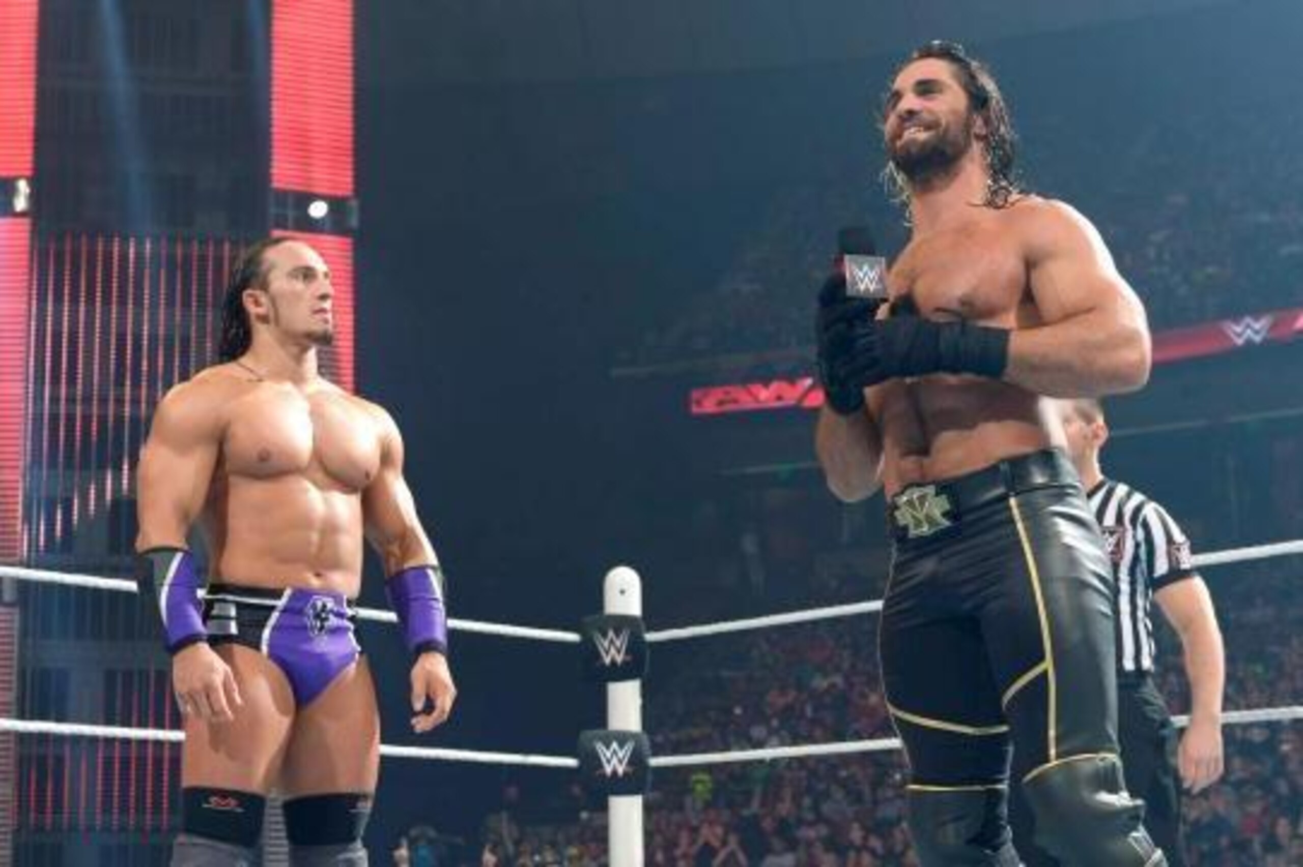 Neville waits to face Seth Rollins.