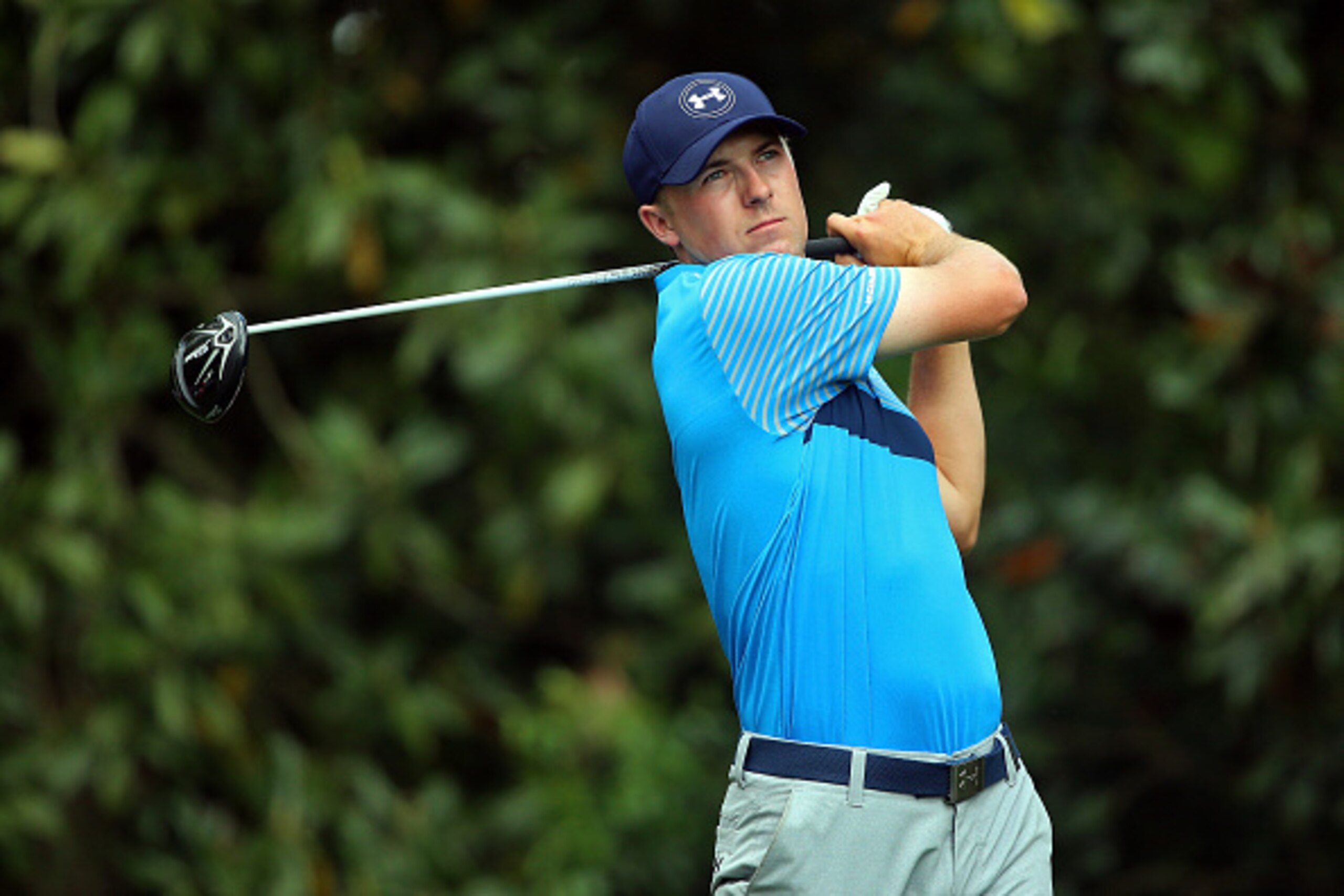 AUGUSTA, GA - APRIL 09:  Jordan Spieth of the United States watches his tee shot on the 11th hole during the first round of the 2015 Masters Tournament at Augusta National Golf Club on April 9, 2015 in Augusta, Georgia.  (Photo by Andrew Redington/Getty I