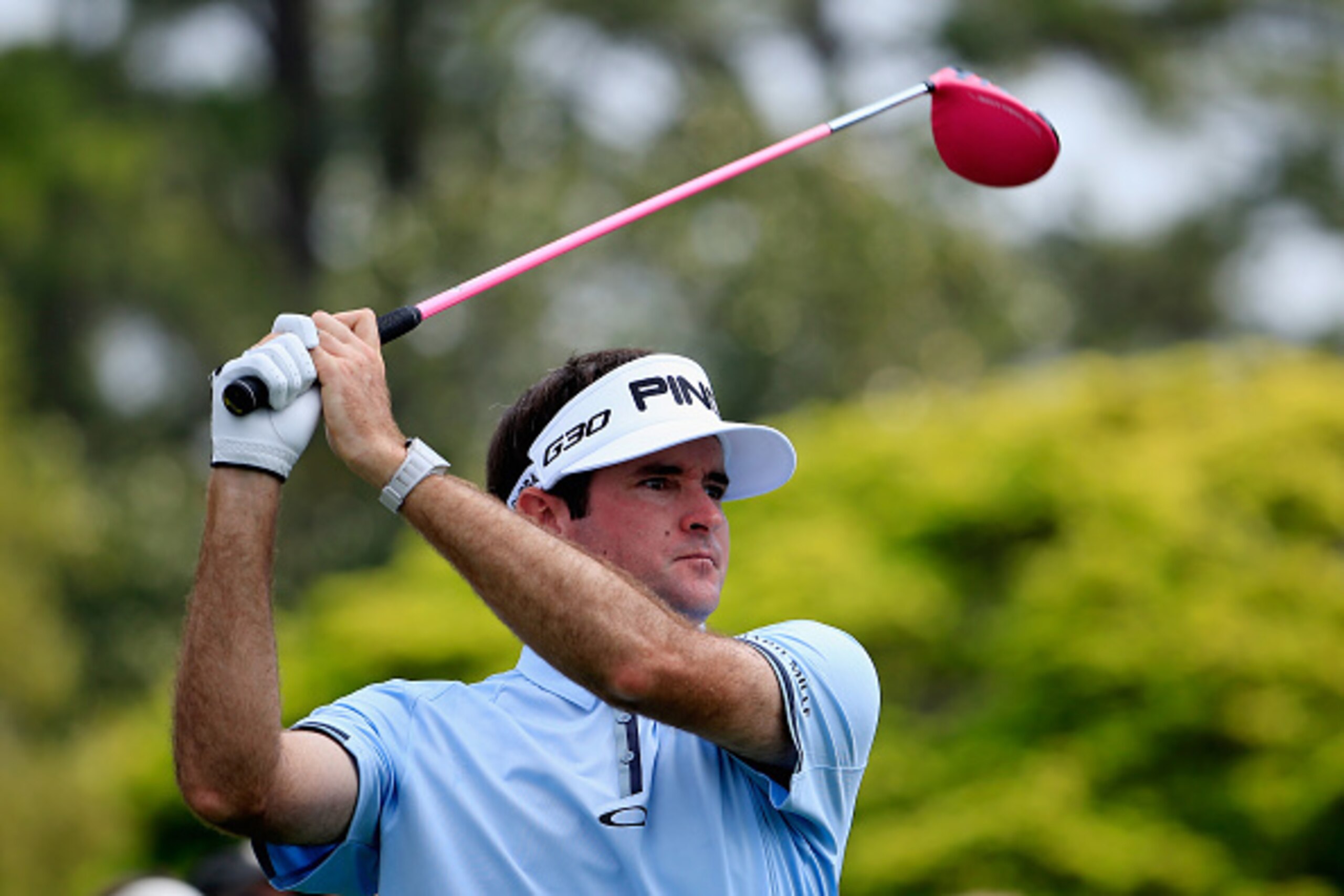 AUGUSTA, GA - APRIL 09:  Bubba Watson of the United States hits his tee shot on the tenth hole during the first round of the 2015 Masters Tournament at Augusta National Golf Club on April 9, 2015 in Augusta, Georgia.  (Photo by Jamie Squire/Getty Images)