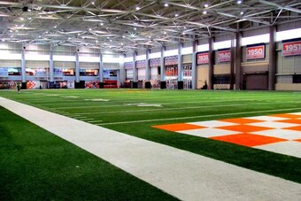 Tennessee's lush indoor practice facility in the Anderson Training Center