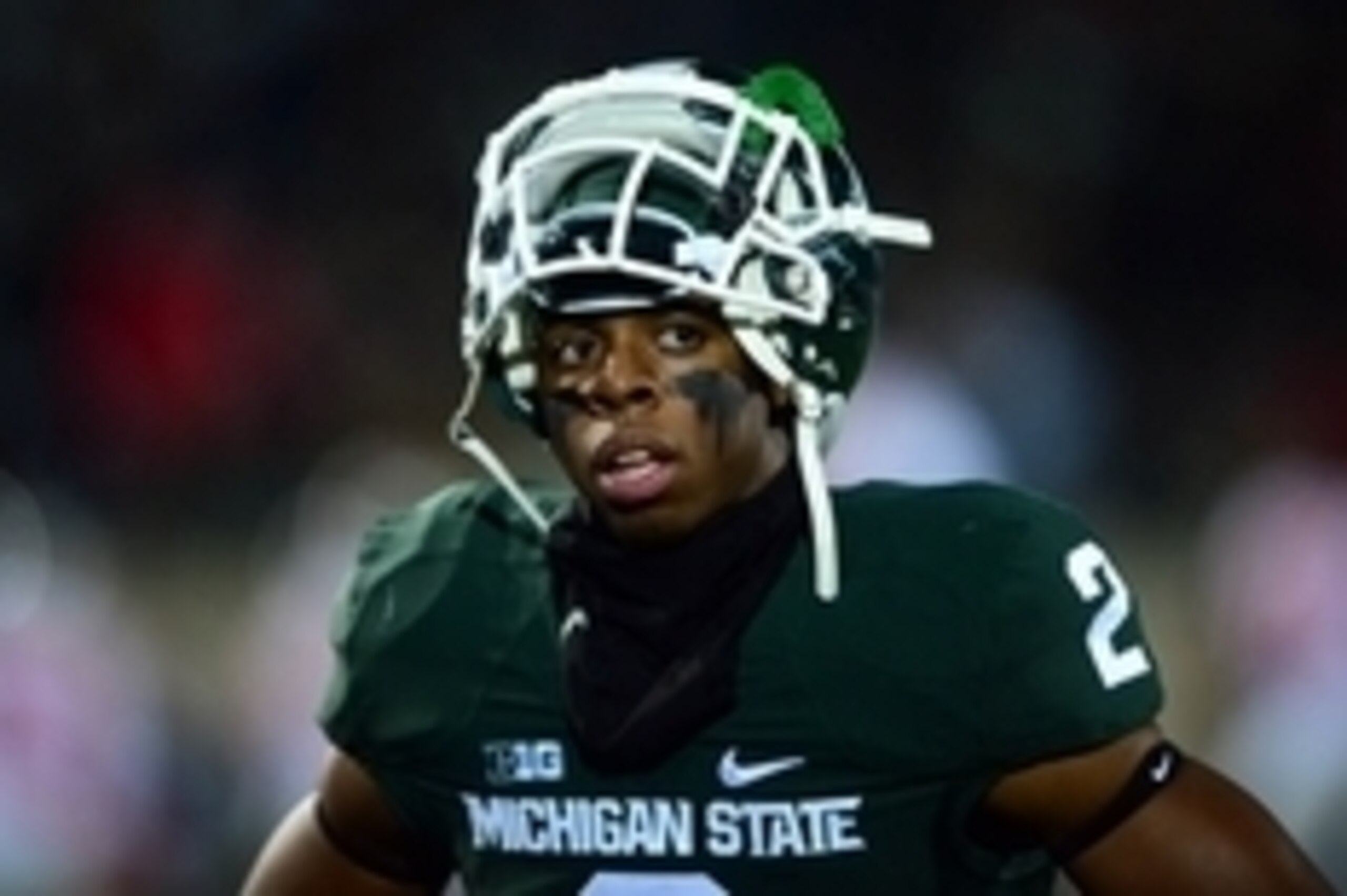 Nov 8, 2014; East Lansing, MI, USA; Michigan State Spartans cornerback Darian Hicks (2) against the Ohio State Buckeyes at Spartan Stadium. Mandatory Credit: Andrew Weber-USA TODAY Sports