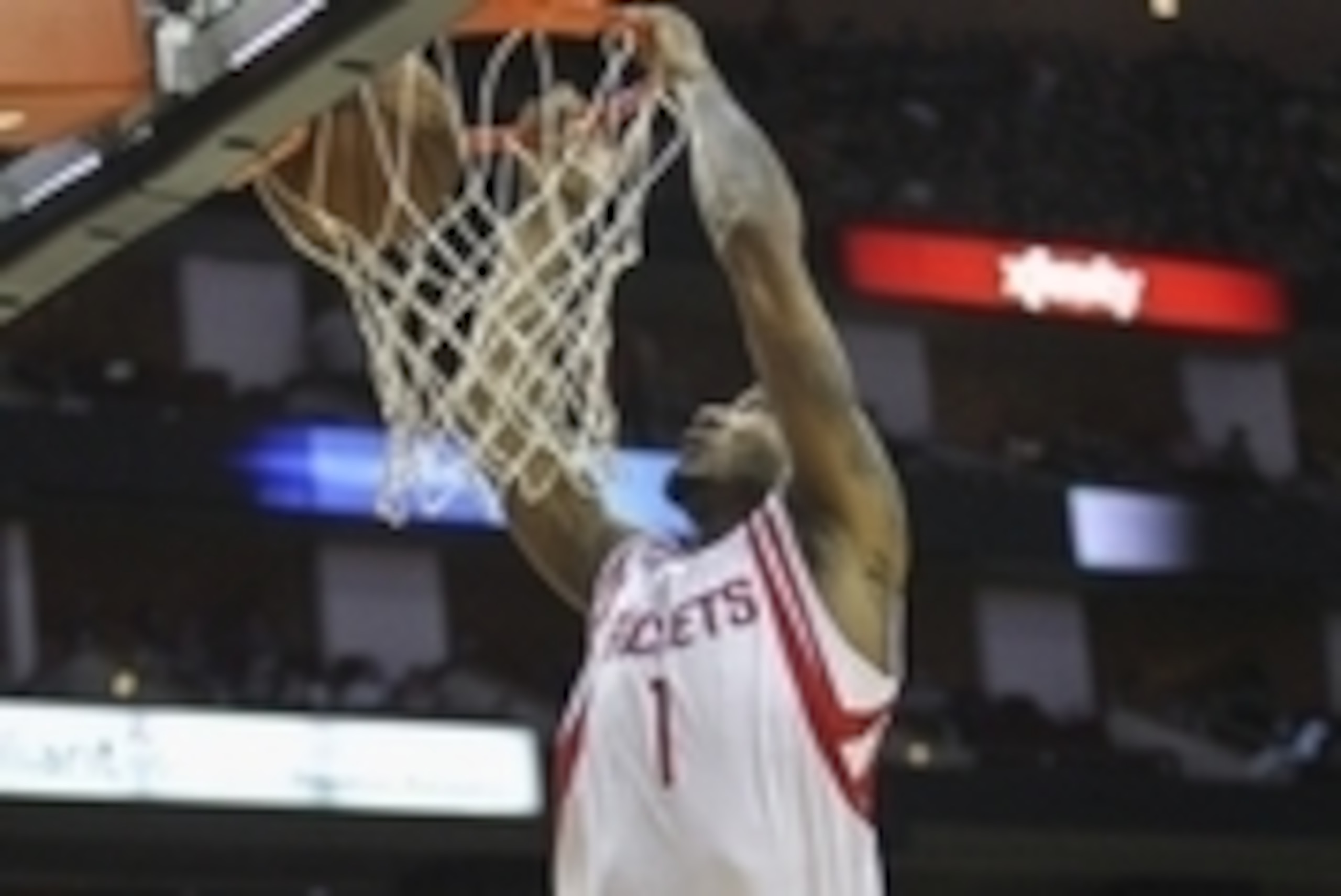 Mar 21, 2015; Houston, TX, USA; Houston Rockets forward Trevor Ariza (1) dunks the ball during the second quarter against the Phoenix Suns at Toyota Center. Mandatory Credit: Troy Taormina-USA TODAY Sports