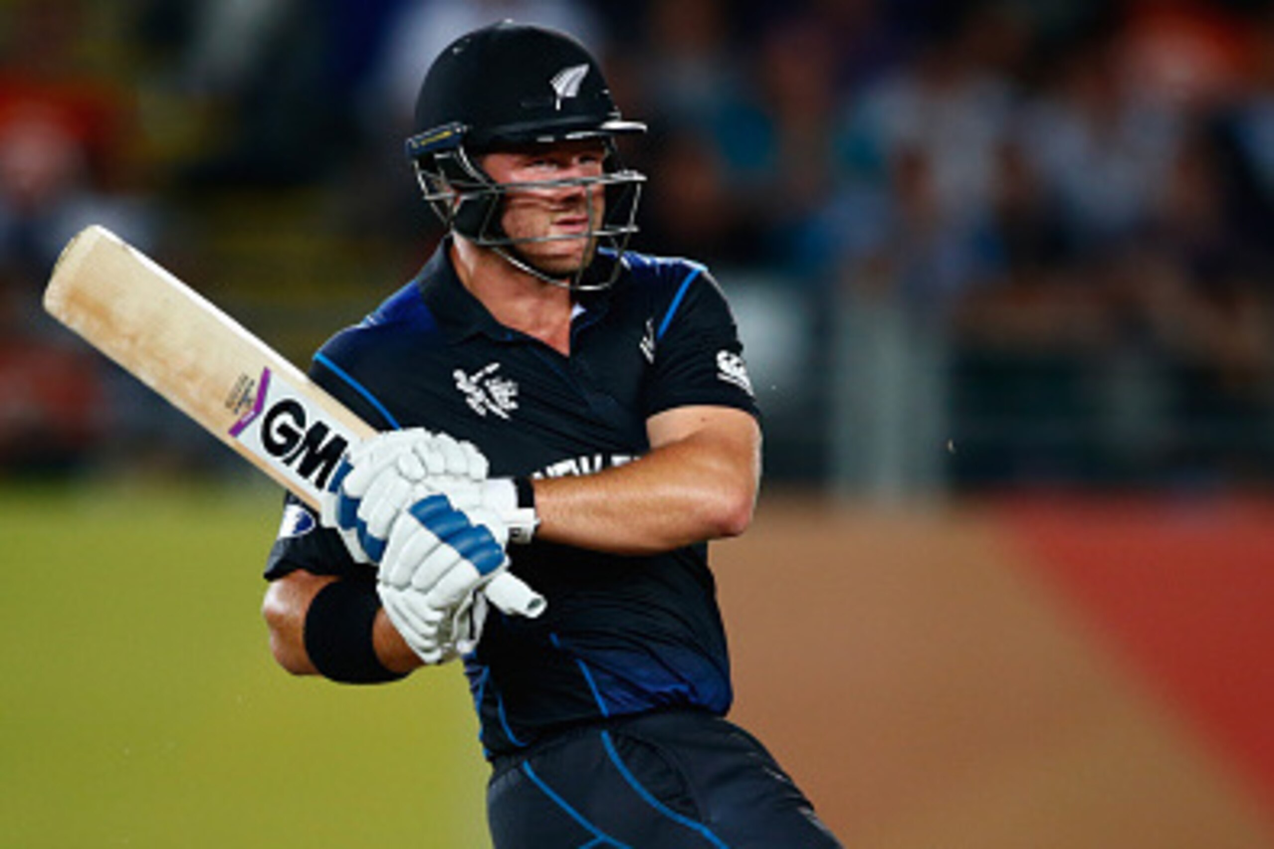 AUCKLAND, NEW ZEALAND - MARCH 24:  Corey Anderson of New Zealand bats  during the 2015 Cricket World Cup Semi Final match between New Zealand and South Africa at Eden Park on March 24, 2015 in Auckland, New Zealand.  (Photo by Phil Walter/Getty Images)