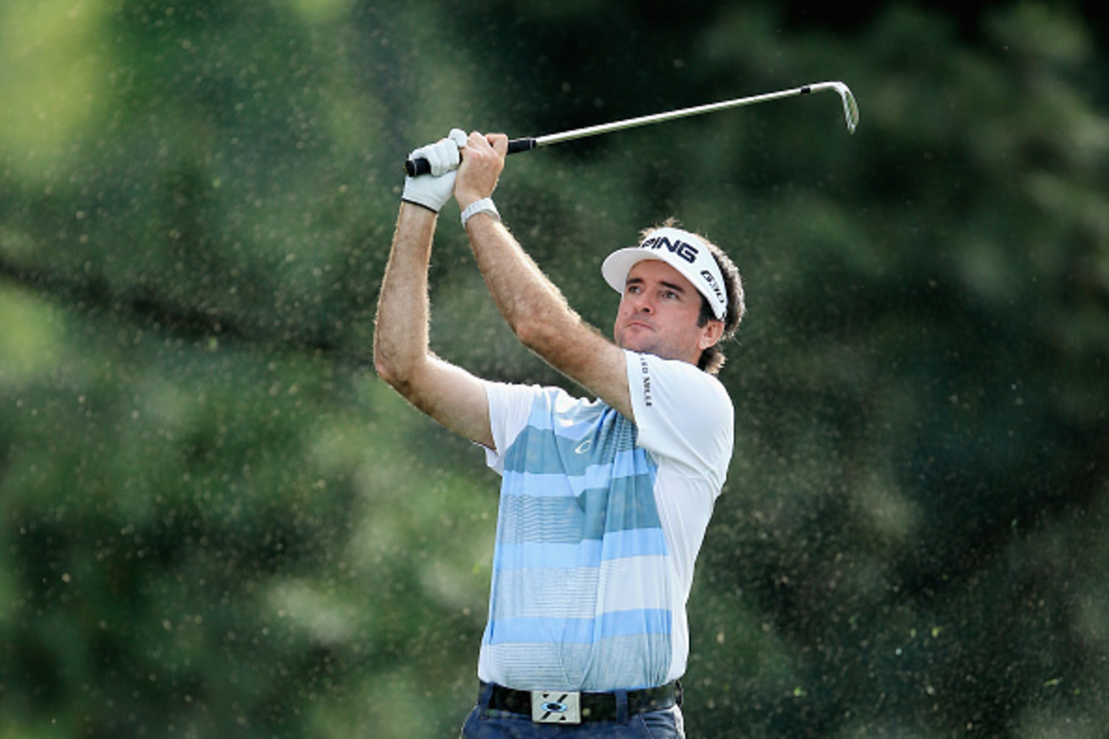 AUGUSTA, GA - APRIL 10:  Bubba Watson of the United States hits a shot on the 17th hole during the second round of the 2015 Masters Tournament at Augusta National Golf Club on April 10, 2015 in Augusta, Georgia.  (Photo by David Cannon/Getty Images)