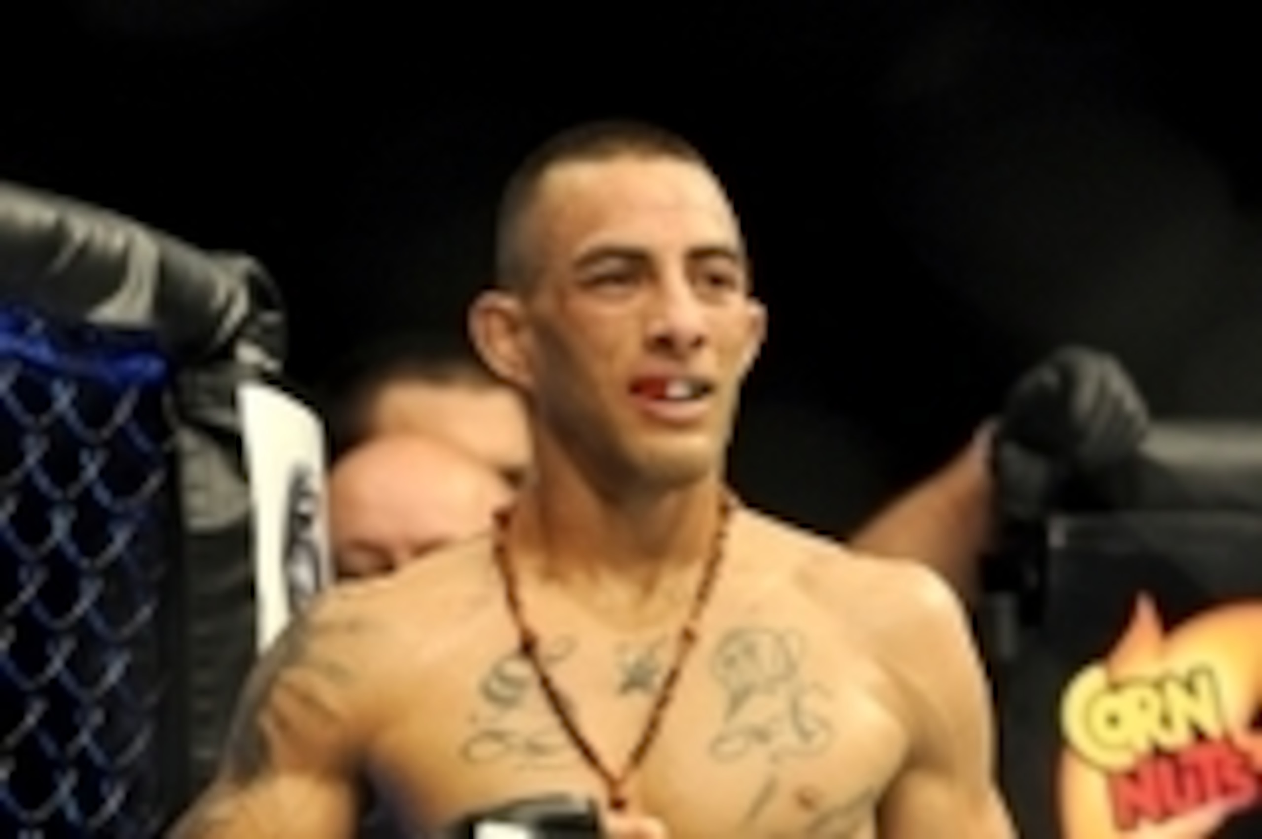 Jul 27, 2013; Seattle, WA, USA;  Yaotzin Meza celebrates as he defeated John Albret (not pictured)  in their Bantamweight bout at Key Arena.  Mandatory Credit: Jayne Kamin-Oncea-USA TODAY Sports