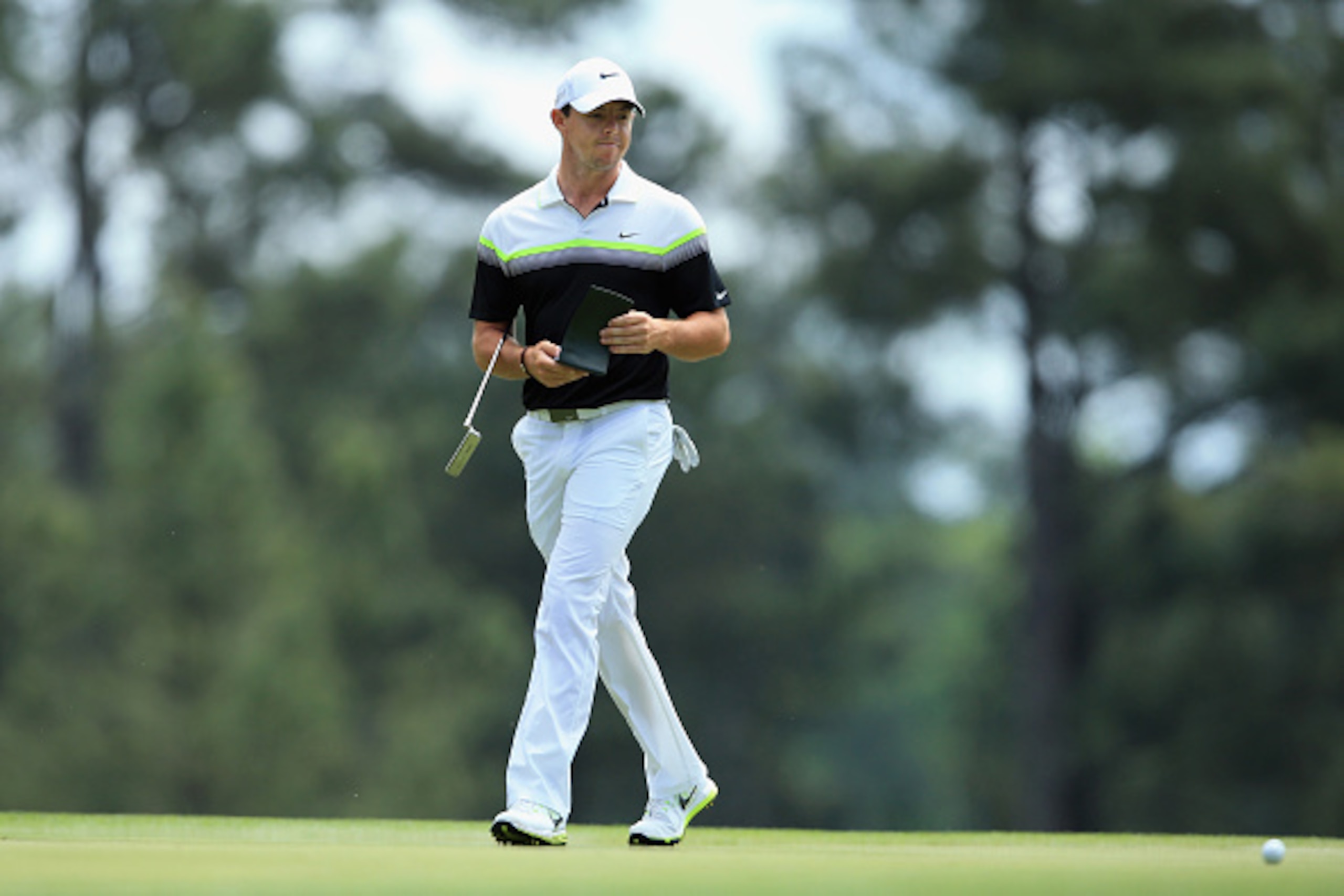 AUGUSTA, GA - APRIL 11:  Rory McIlroy of Northern Ireland walks across the third green during the third round of the 2015 Masters Tournament at Augusta National Golf Club on April 11, 2015 in Augusta, Georgia.  (Photo by David Cannon/Getty Images)