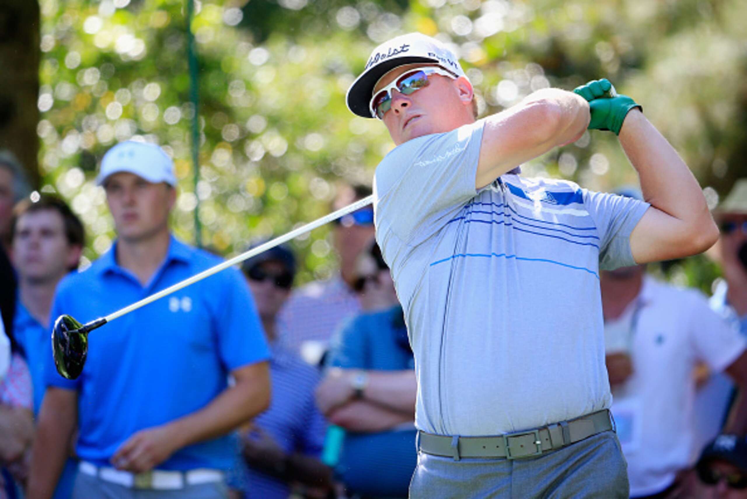 AUGUSTA, GA - APRIL 11:  Charley Hoffman of the United States hits a tee shot during the third round of the 2015 Masters Tournament at Augusta National Golf Club on April 11, 2015 in Augusta, Georgia.  (Photo by Jamie Squire/Getty Images)