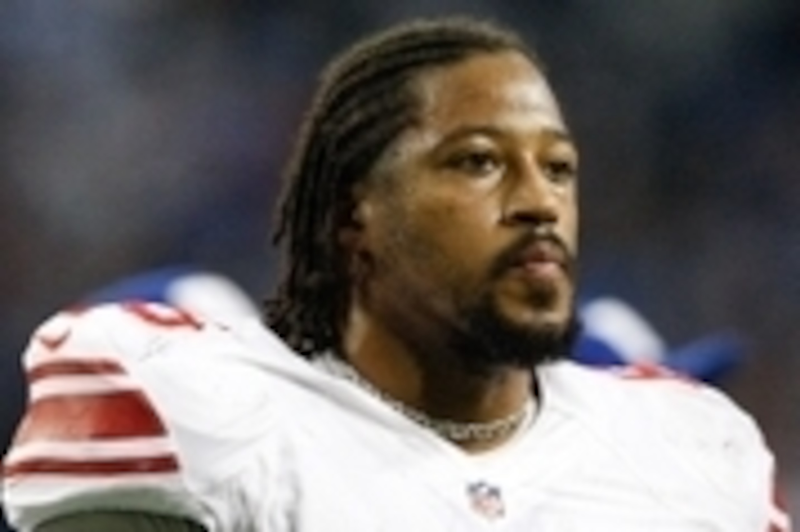 Dec 22, 2013; Detroit, MI, USA; New York Giants tackle Will Beatty (65) walks off the field during halftime against the Detroit Lions at Ford Field. Giants beat the Lions 23-20. Mandatory Credit: Raj Mehta-USA TODAY Sports