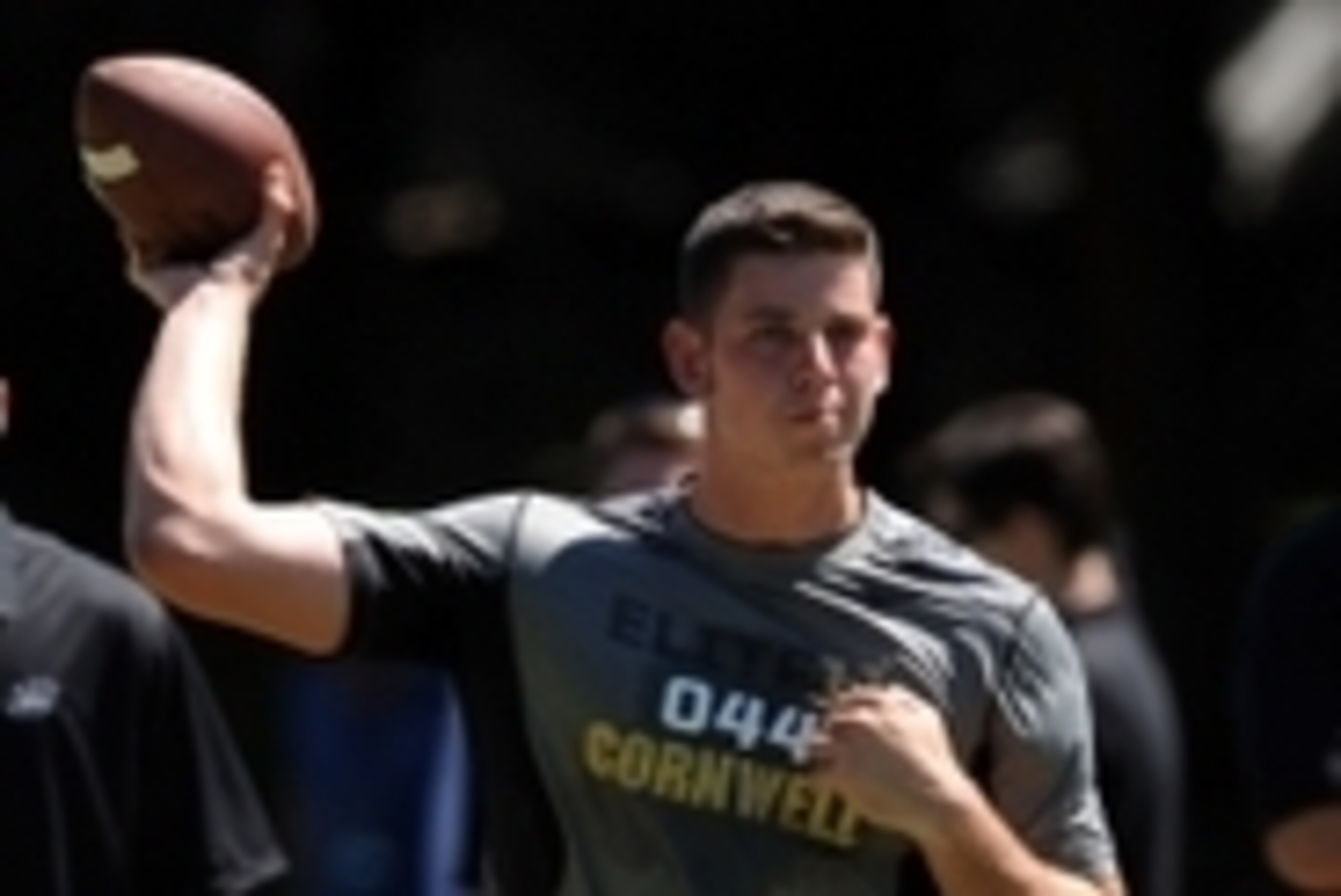 June 30, 2013; Beaverton, OR, USA; David Cornwell, of Norman, Oklahoma, passes the ball during the morning session of the Elite 11 at Nike World Headquarters. Mandatory Credit: Steve Dykes-USA TODAY Sports