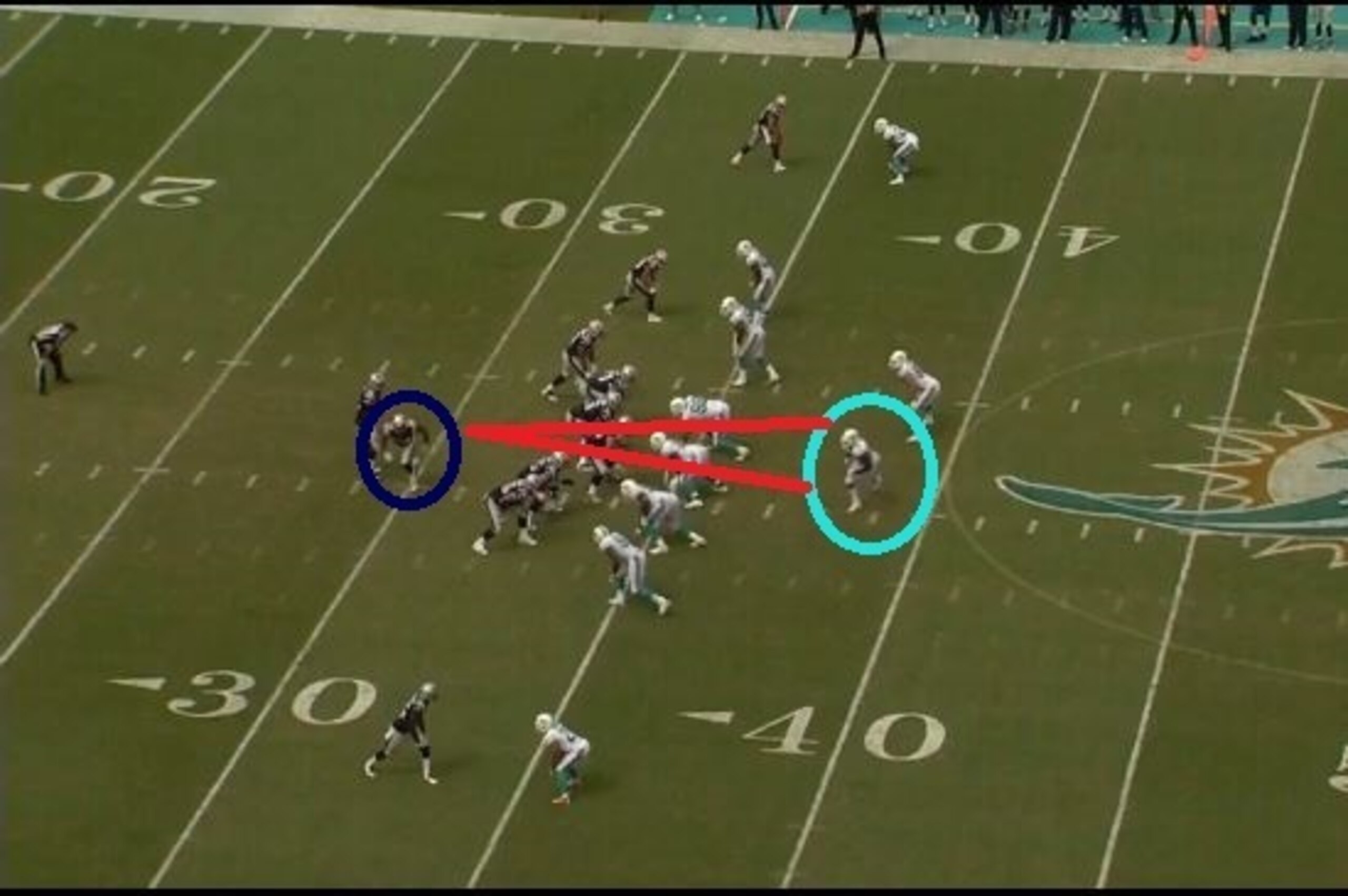 Here's Jenkins covering New England Patriots RB Shane Vereen pre-snap in Week 1.