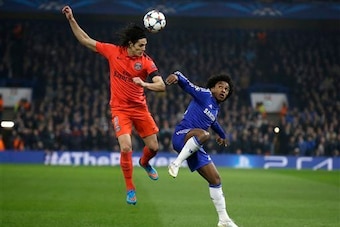 Edinson Cavani will cause problems for Barca aerially.