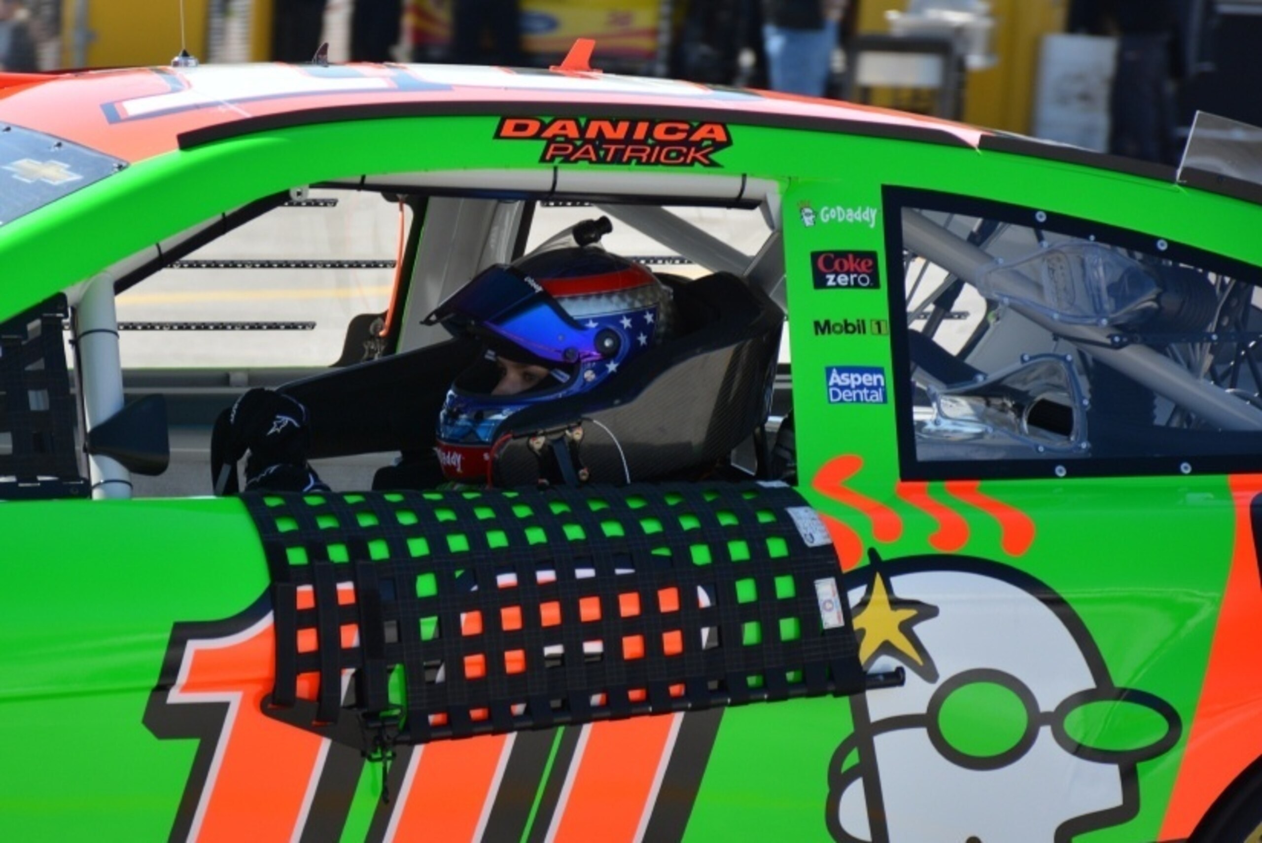 Danica Patrick during practice at Daytona International Speedway.