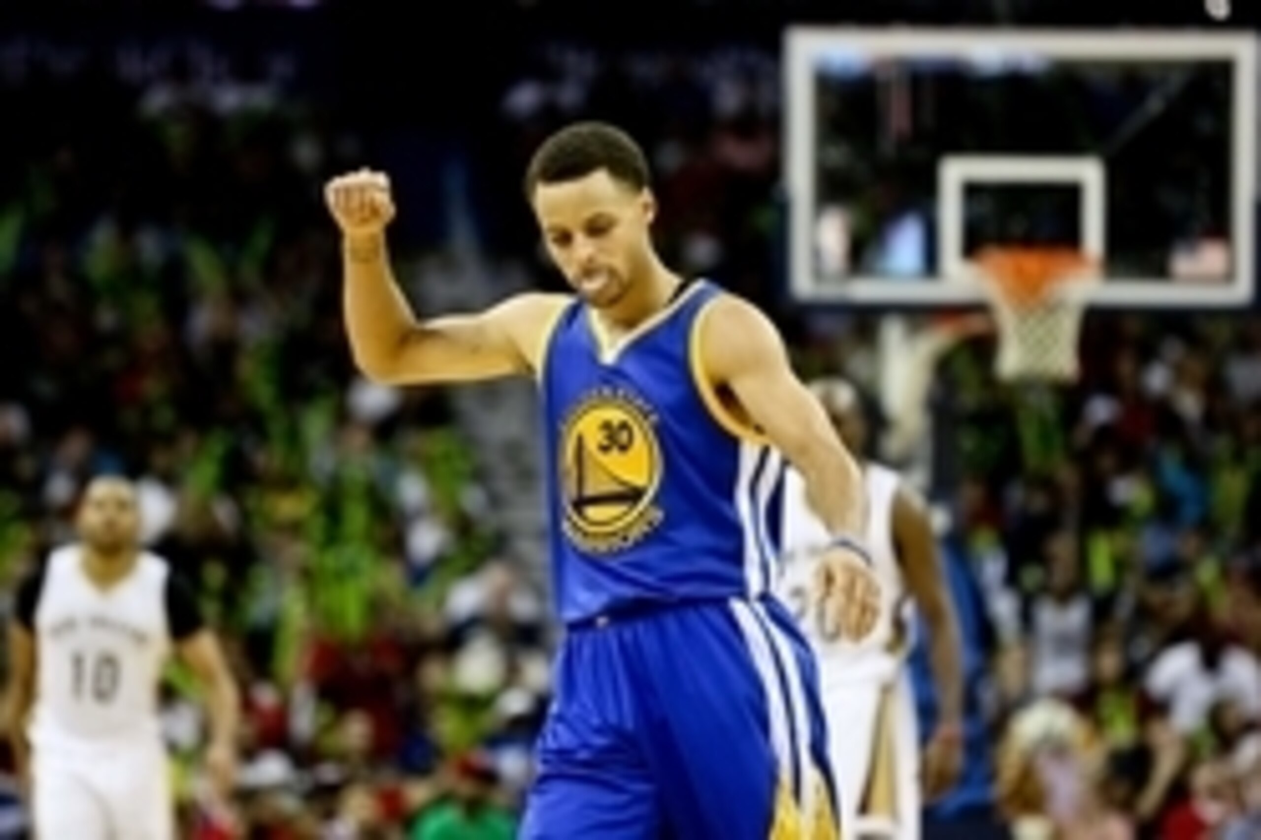 Apr 7, 2015; New Orleans, LA, USA; Golden State Warriors guard Stephen Curry (30) against the New Orleans Pelicans during a game at the Smoothie King Center. The Pelicans defeated the Warriors 103-100. Mandatory Credit: Derick E. Hingle-USA TODAY Sports
