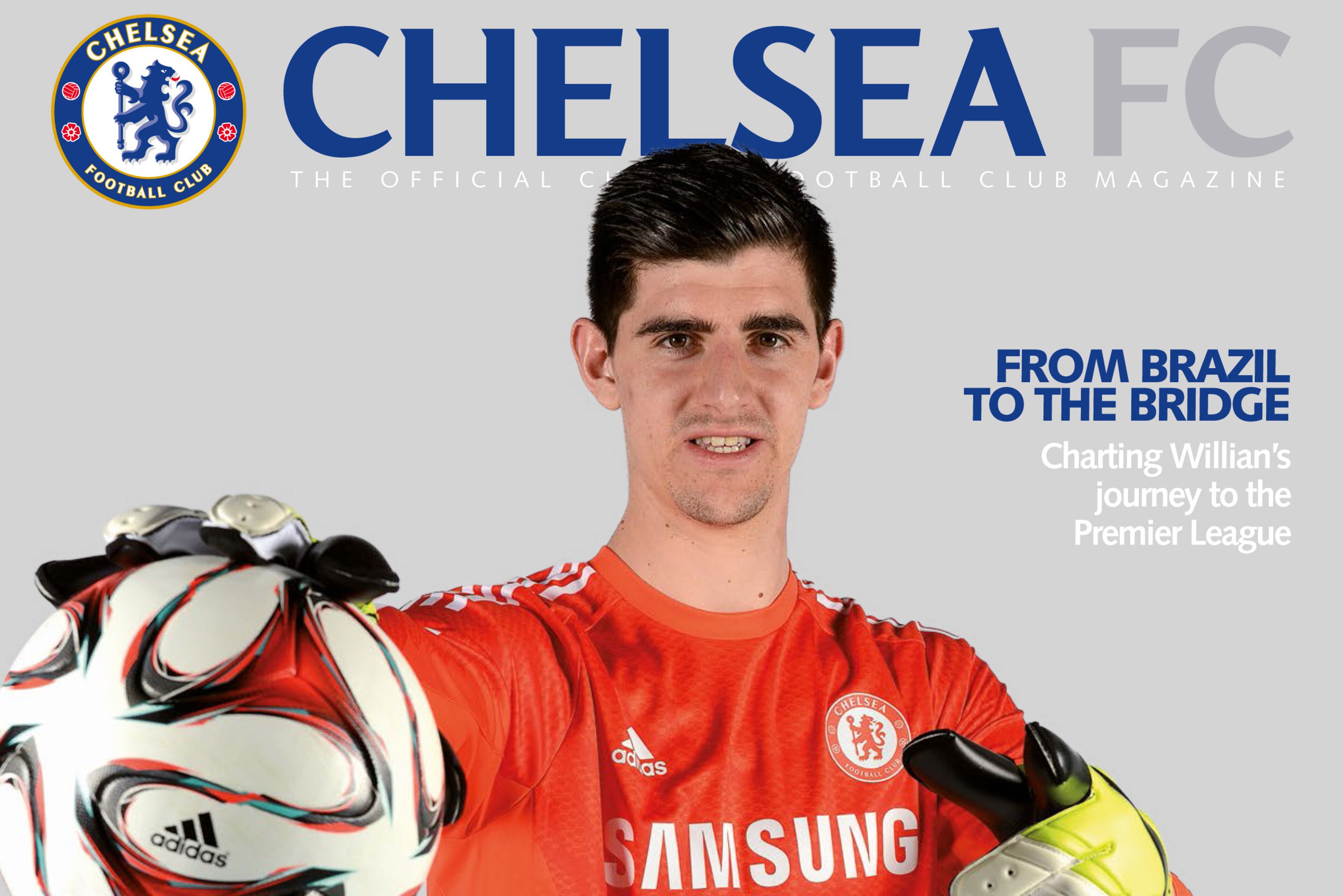 Thibaut Courtois in Chelsea magazine