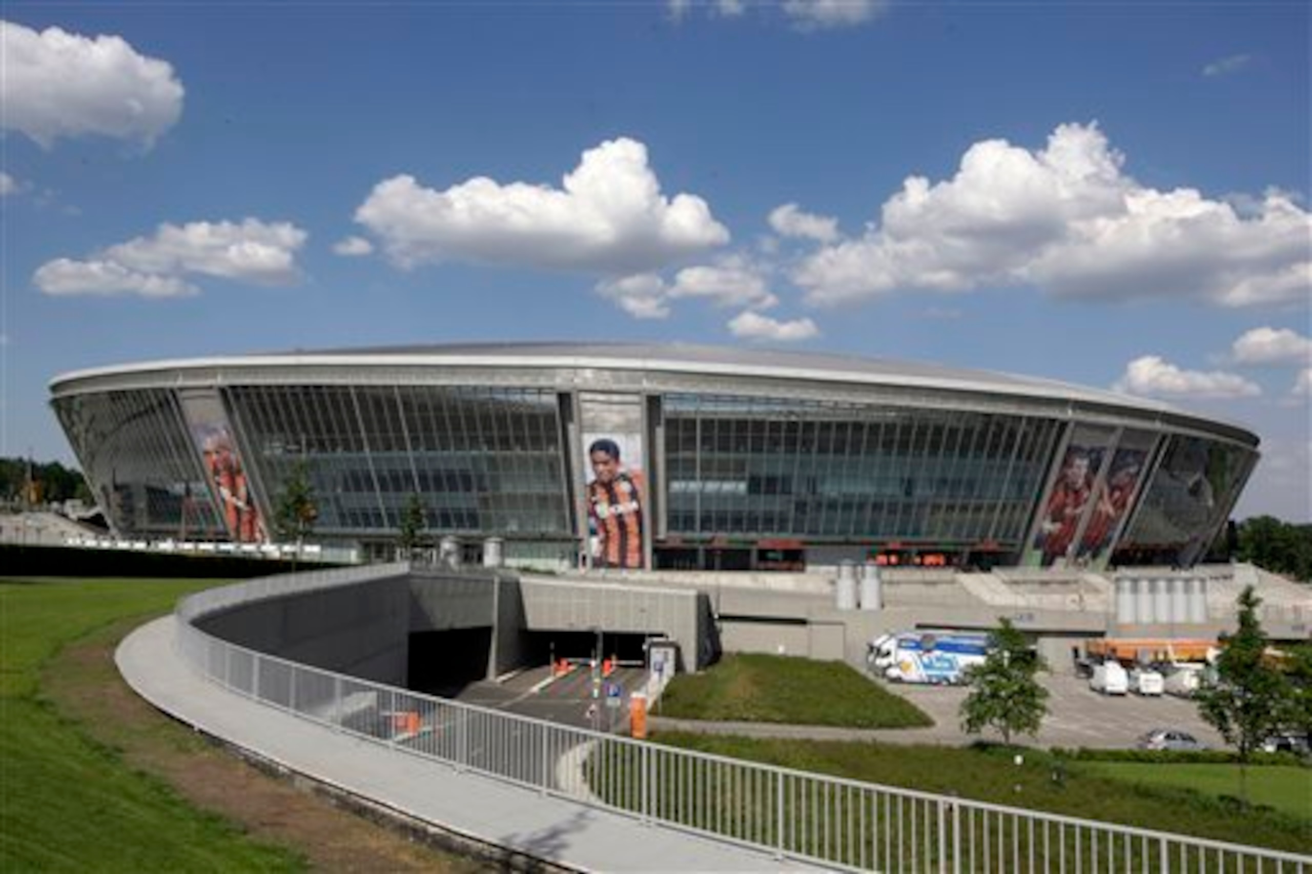 Shakhtar's Donbass Arena in Donetsk Shakhtar's Donbass Arena in Donetsk