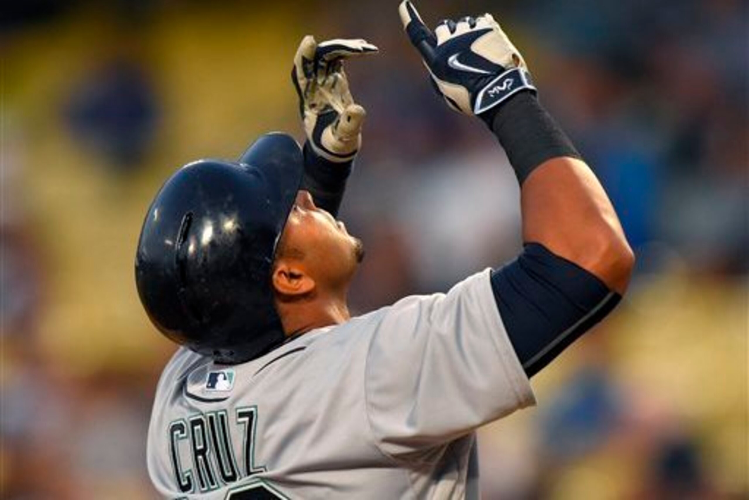 Nelson Cruz pointing skyward after hitting a homer has been a common sight through the first week-and-a-half of the 2015 season.