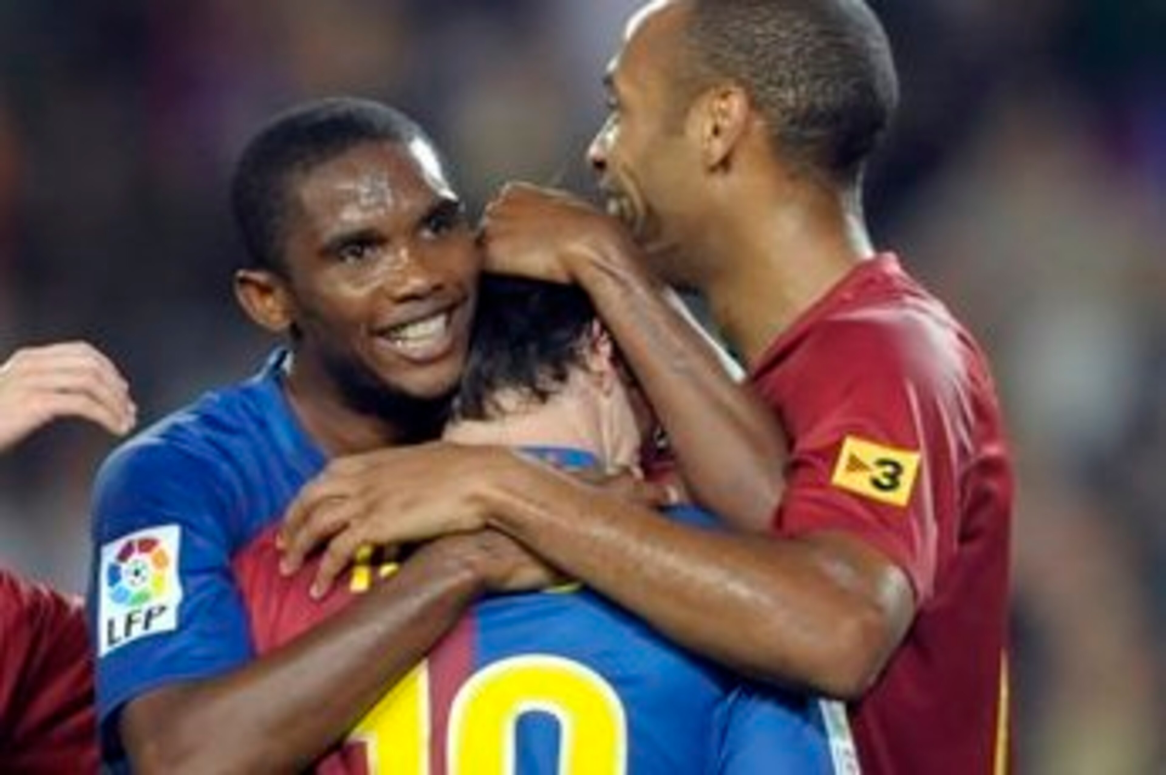 Barca's current front three are just nine goals behind their best-ever strike force with at least nine games still to play.
