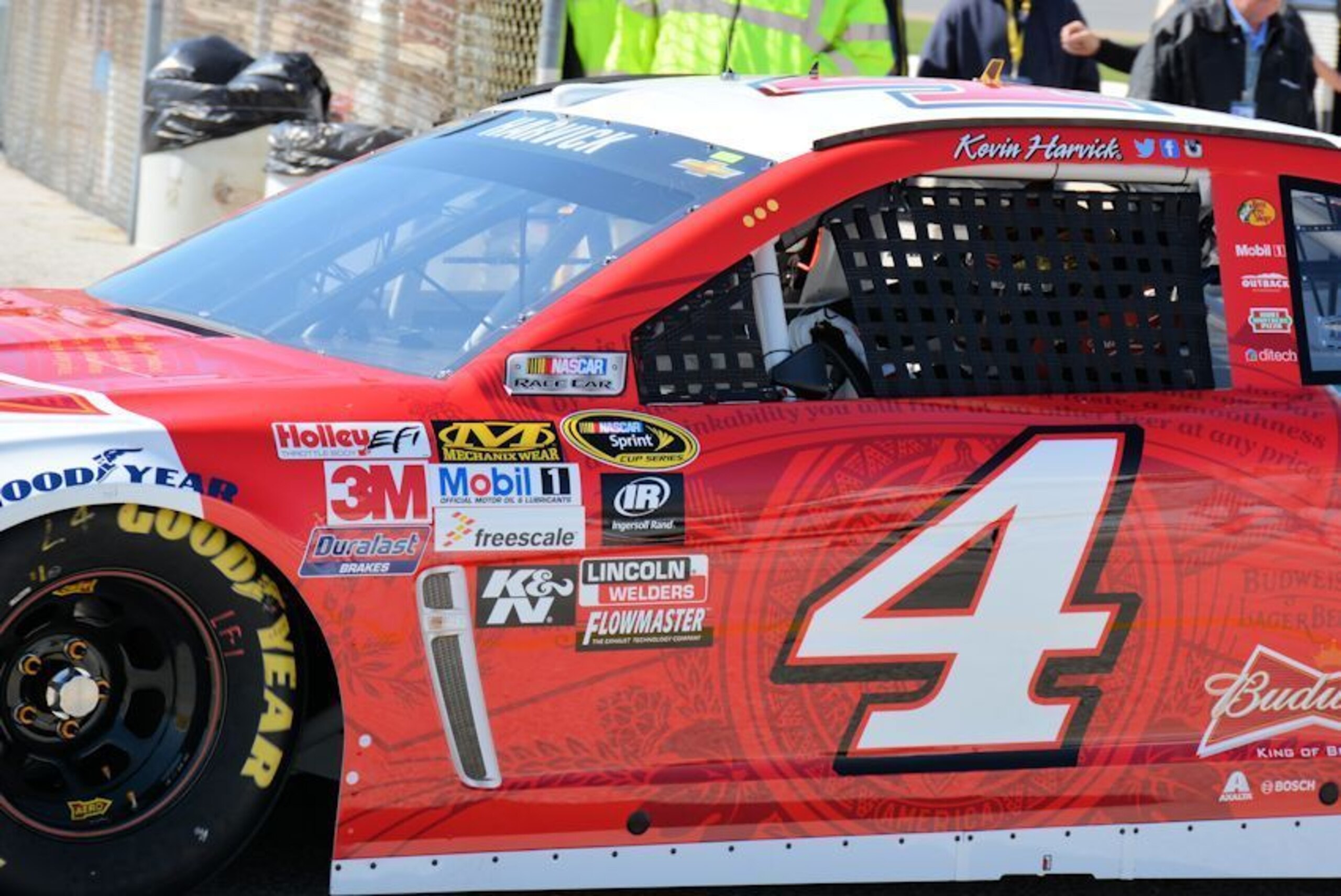 Kevin Harvick after a practice run at Daytona International speedway.
