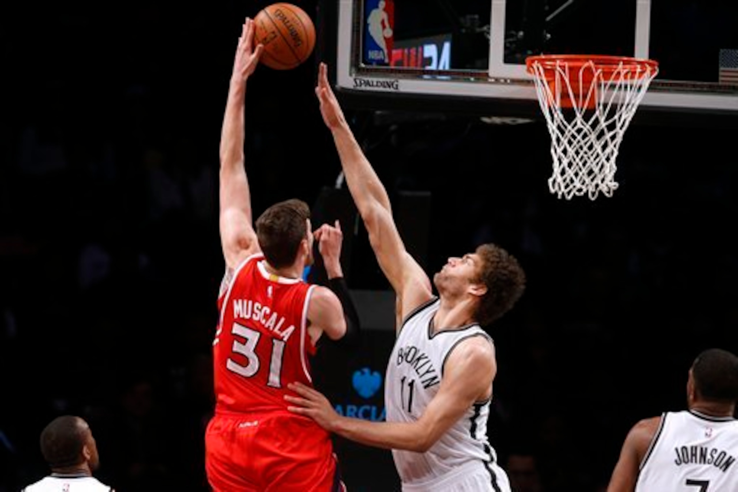 The size of Brook Lopez could cause problems for the Hawks' big men.