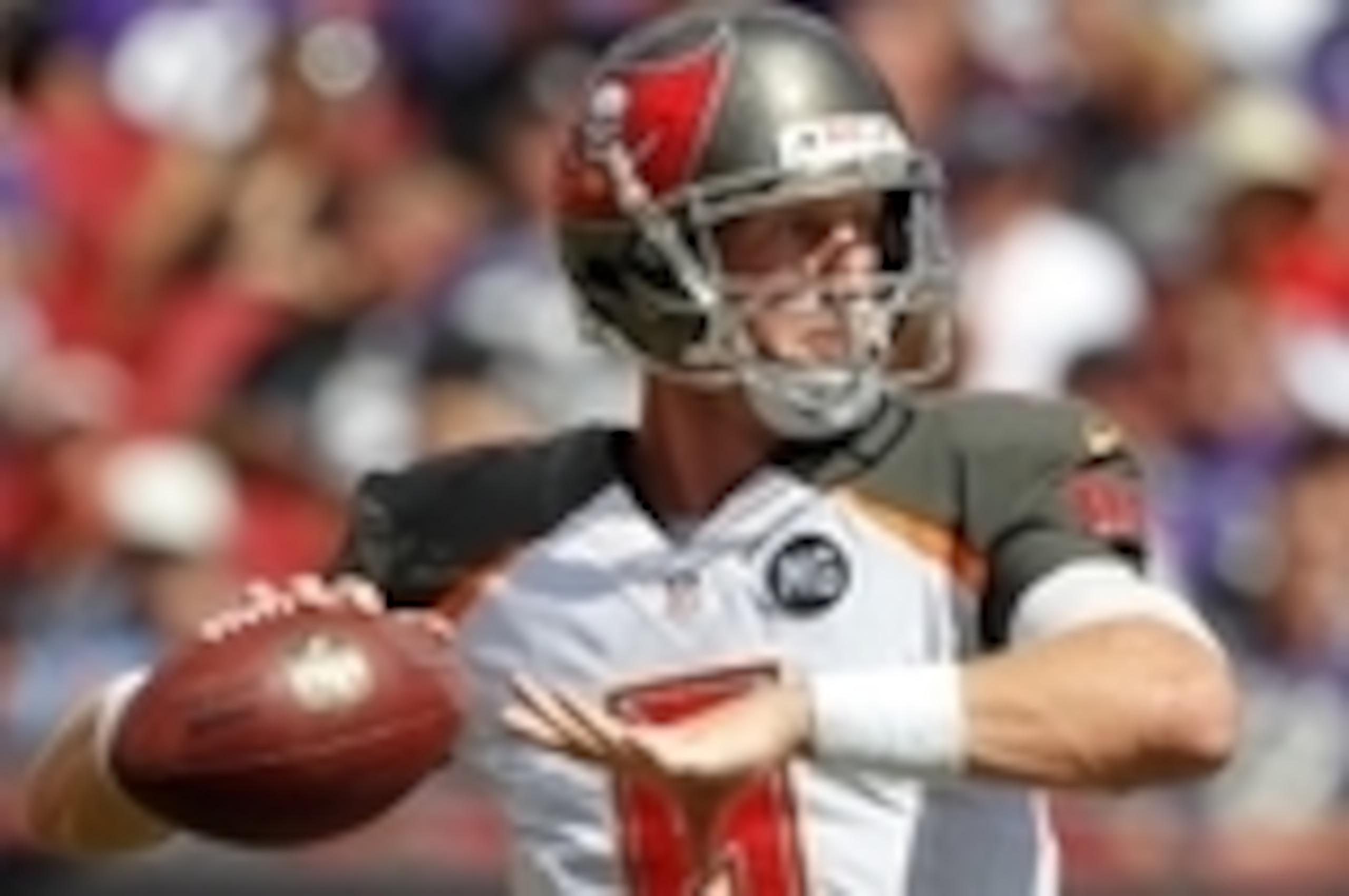 Oct 12, 2014; Tampa, FL, USA; Tampa Bay Buccaneers quarterback Mike Glennon (8) throws the ball against the Baltimore Ravens during the first half at Raymond James Stadium. Mandatory Credit: Kim Klement-USA TODAY Sports