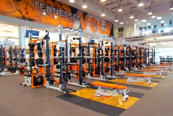 The weight room is an awesome spectacle.