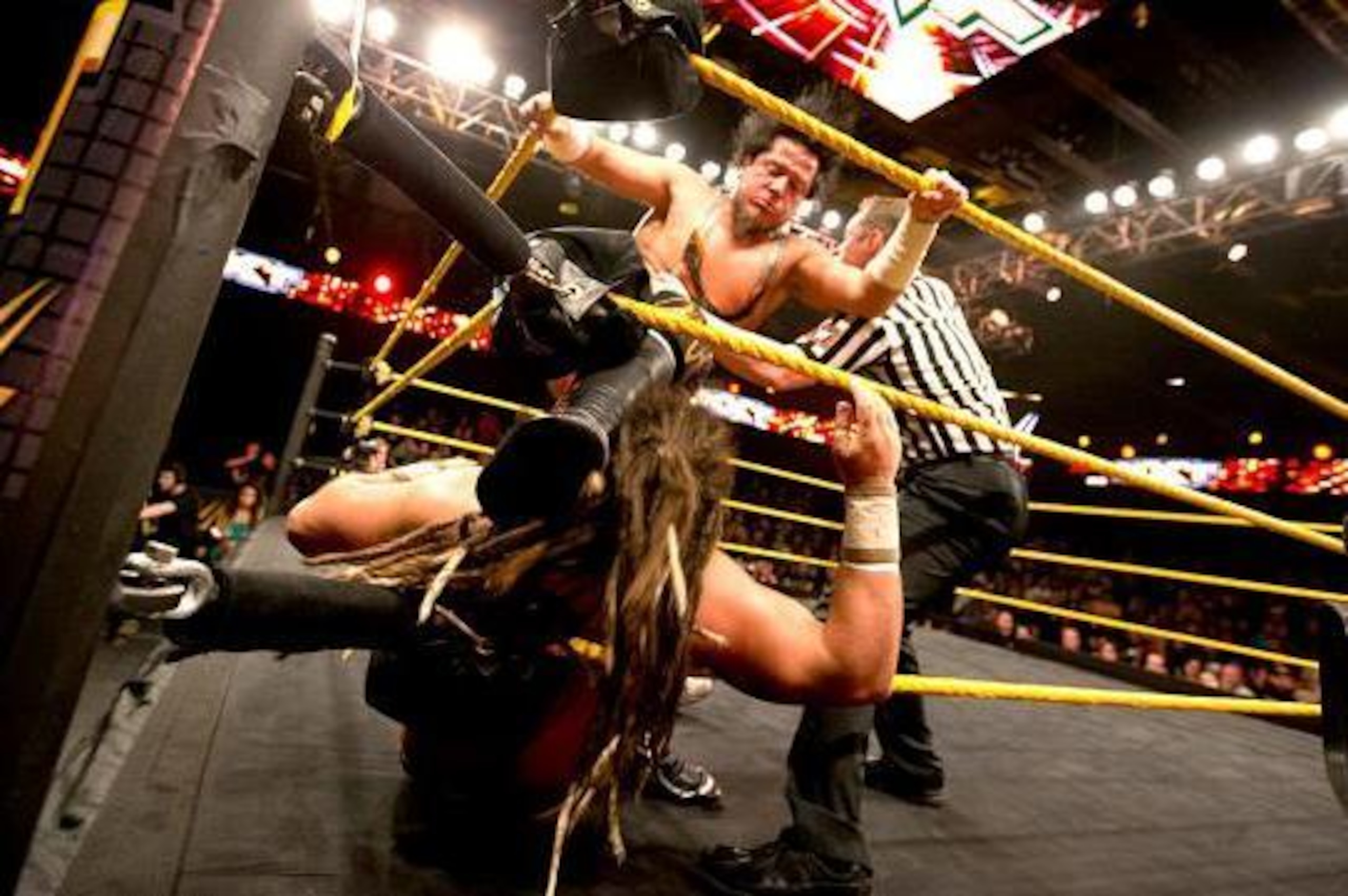 Solomon Crowe keeps CJ Parker in the corner.