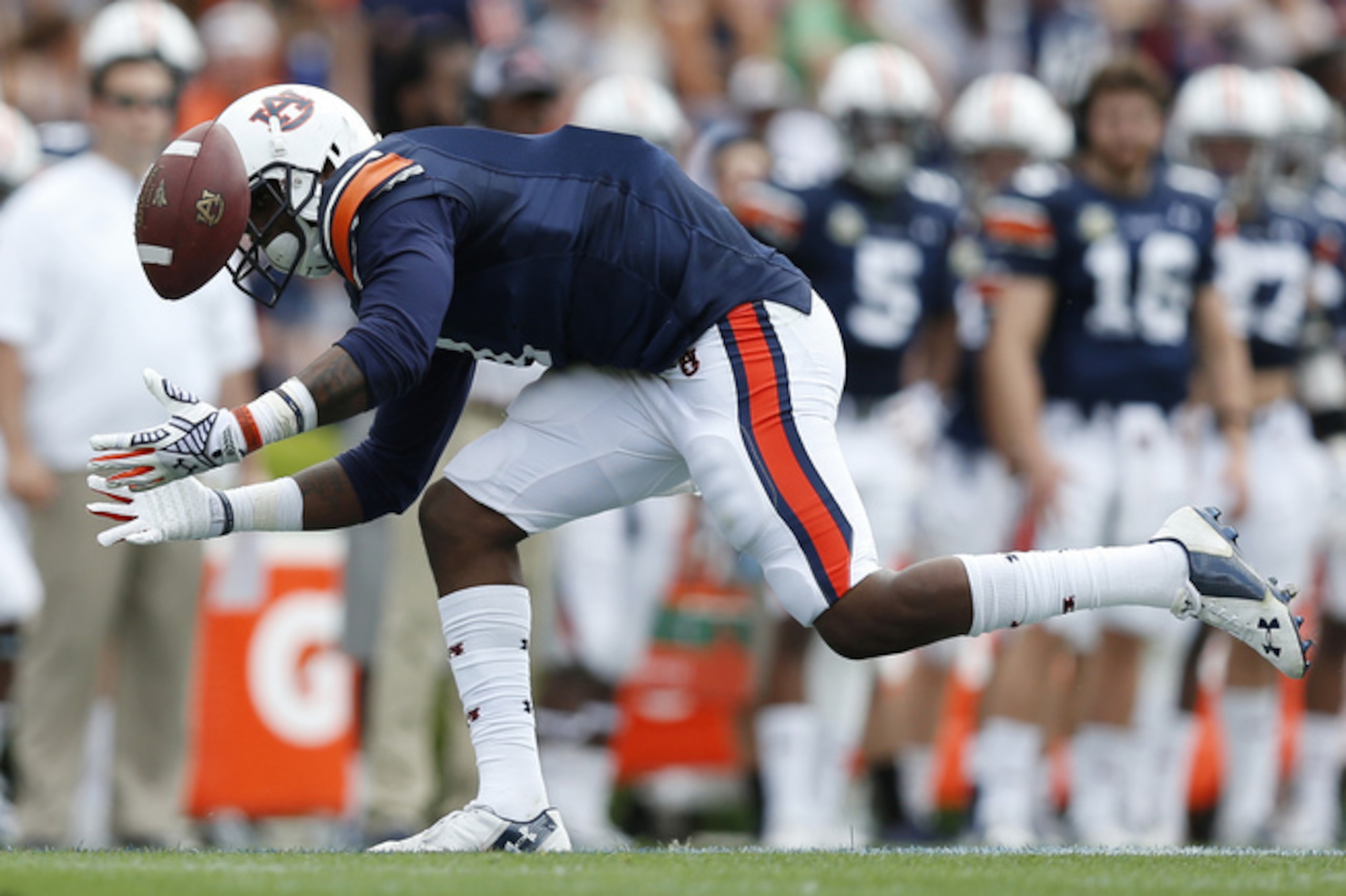 D'haquille Williams didn't catch this pass, but he'll be a key target for Jeremy Johnson this fall.