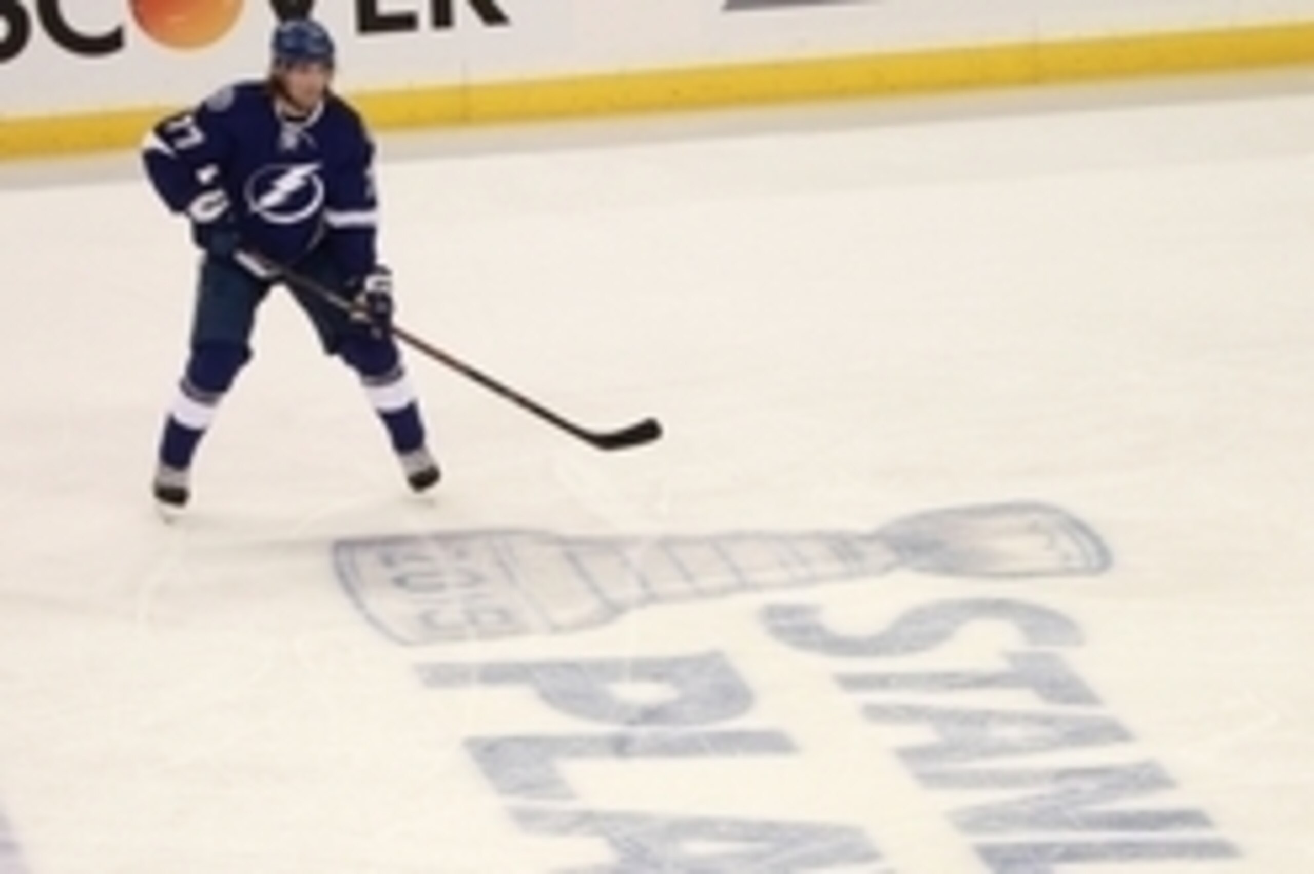 Apr 16, 2015; Tampa, FL, USA; Tampa Bay Lightning defenseman Victor Hedman (77) against the Detroit Red Wings during the first period in game one of the first round of the the 2015 Stanley Cup Playoffs at Amalie Arena. Mandatory Credit: Kim Klement-USA TO Apr 16, 2015; Tampa, FL, USA; Tampa Bay Lightning defenseman Victor Hedman (77) against the Detroit Red Wings during the first period in game one of the first round of the the 2015 Stanley Cup Playoffs at Amalie Arena. Mandatory Credit: Kim Klement-USA TO