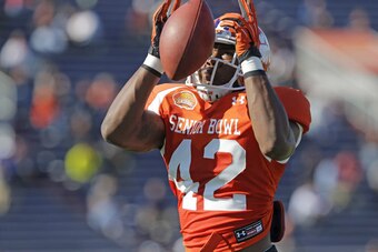 Stephone Anthony at the Senior Bowl