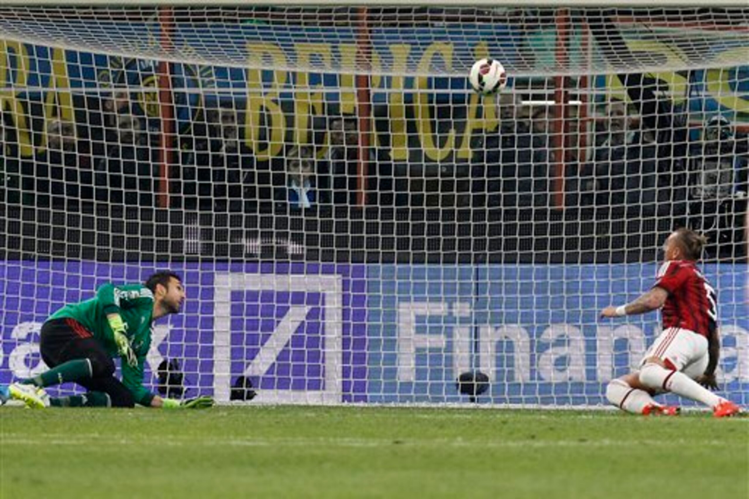 Mexes was spared the blushes of an own goal when Palacio was whistled for a foul.