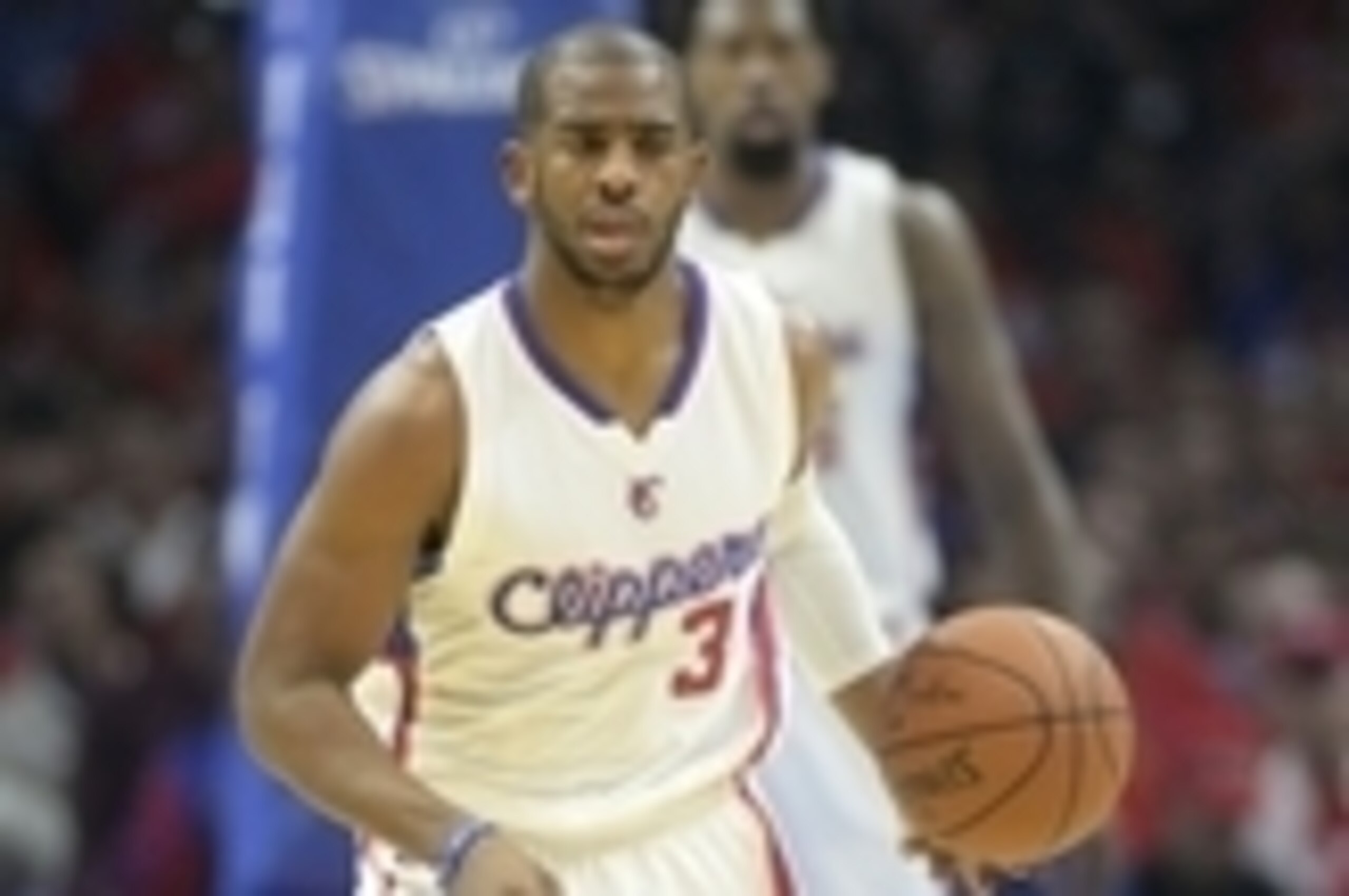 Apr 19, 2015; Los Angeles, CA, USA; Los Angeles Clippers guard Chris Paul (3) brings the ball up court during the first quarter against the San Antonio Spurs in game one of the first round of the NBA Playoffs at Staples Center. Mandatory Credit: Richard M