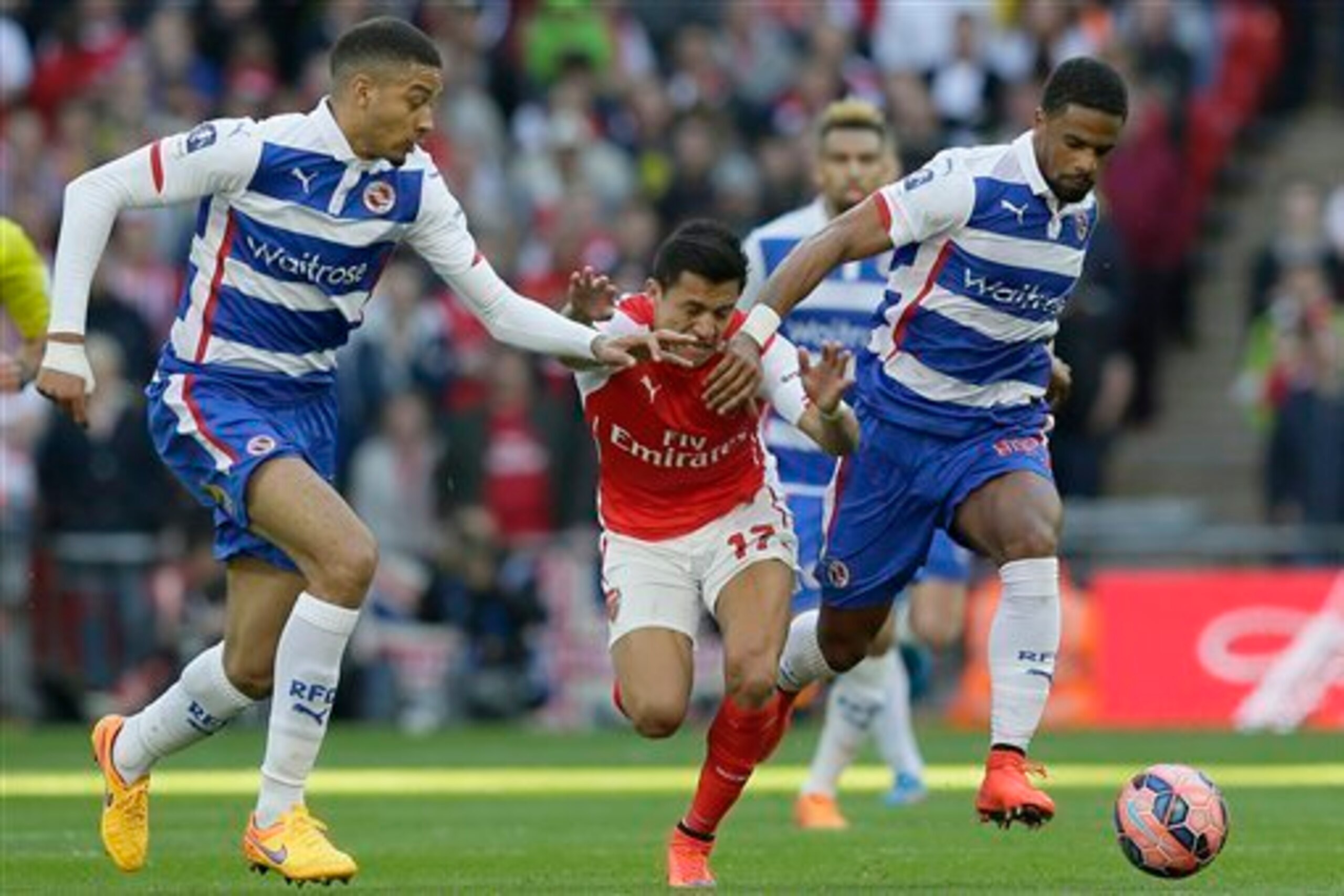 The Gunners struggled to stay in control against Reading.